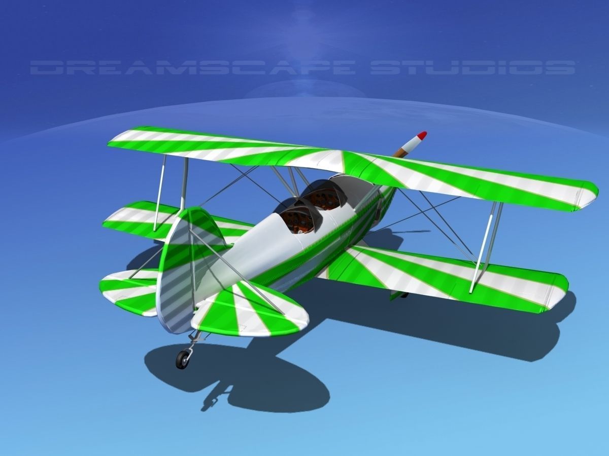 Acro Sport II Biplane 3D model_6