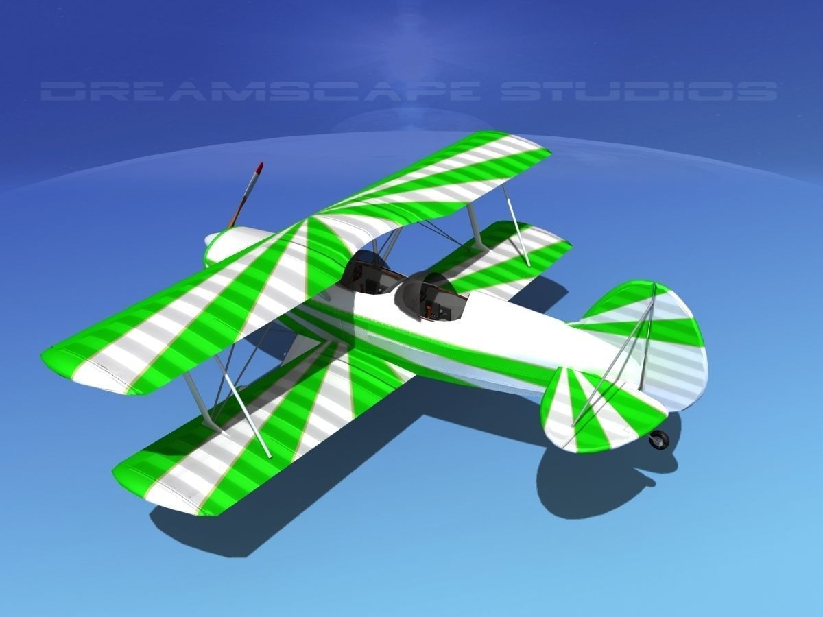 Acro Sport II Biplane 3D model_9