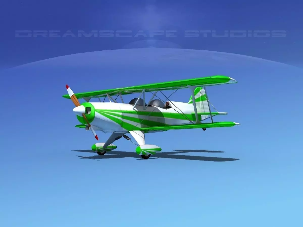 Acro Sport II Biplane 3D model_0