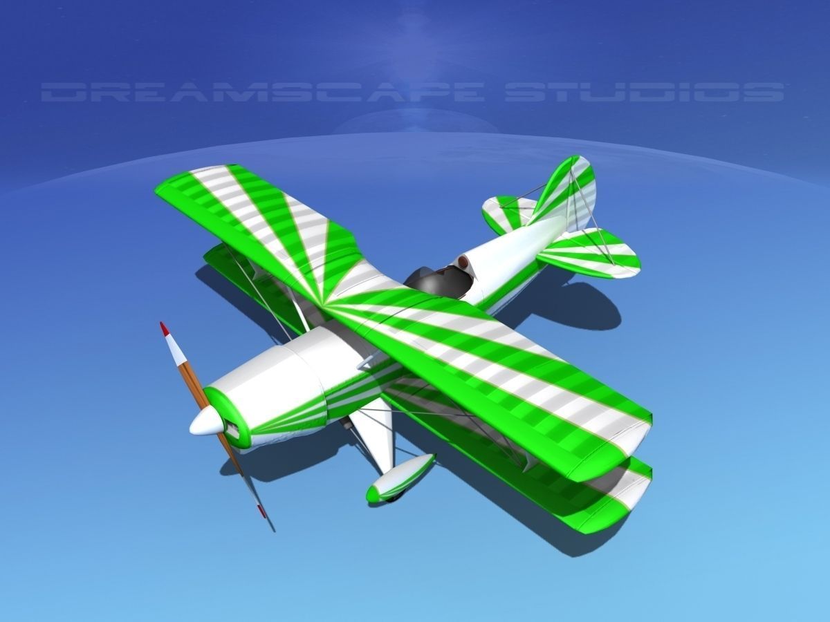 Acro Sport II Biplane 3D model_10