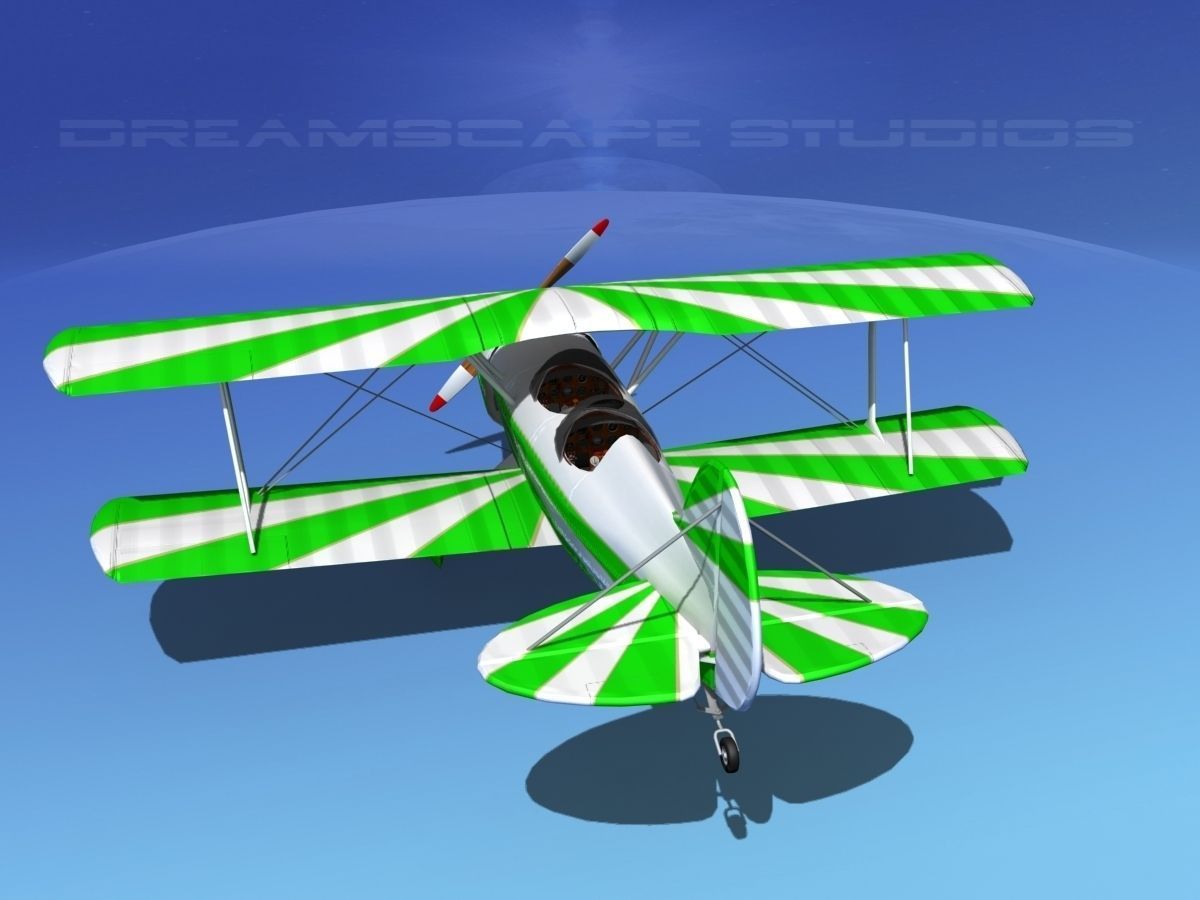 Acro Sport II Biplane 3D model_8
