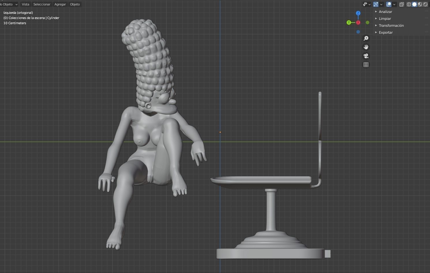 Marge Simpson Playboy 3D print model_13