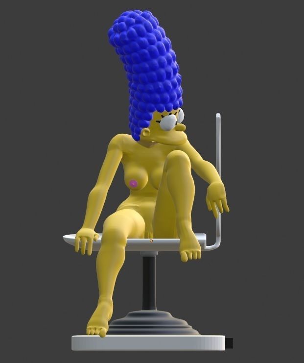 Marge Simpson Playboy 3D print model_7
