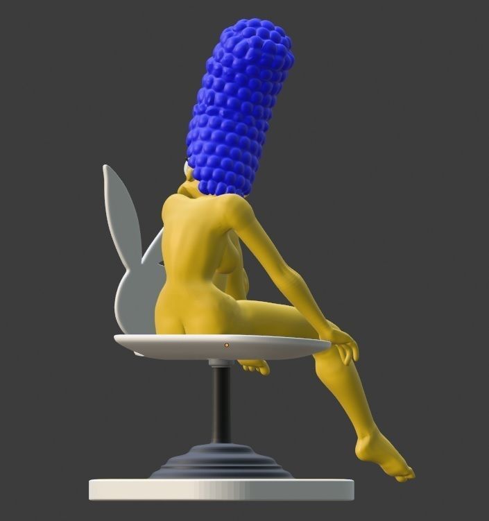 Marge Simpson Playboy 3D print model_4