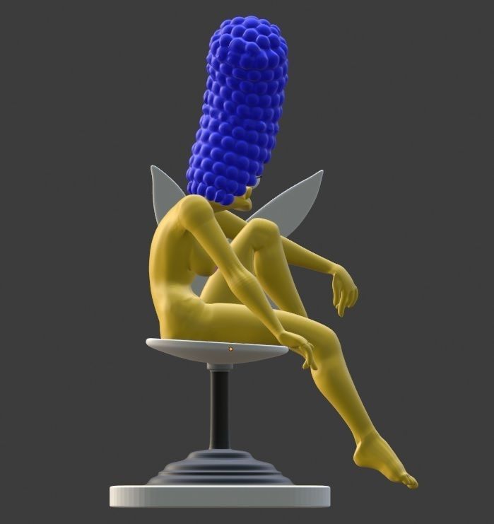 Marge Simpson Playboy 3D print model_5