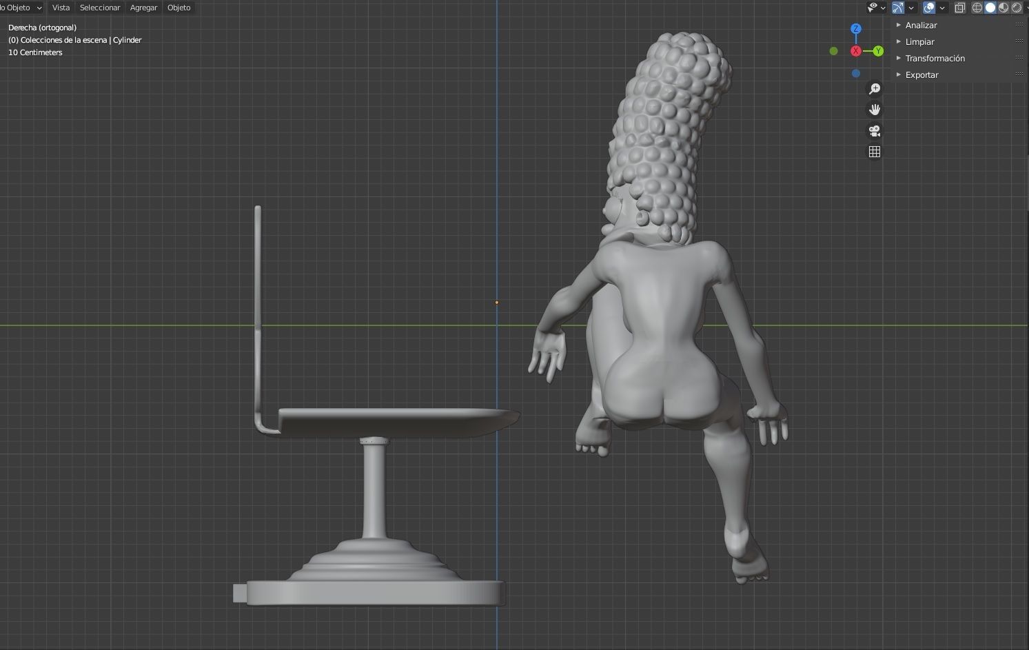 Marge Simpson Playboy 3D print model_11