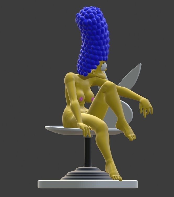 Marge Simpson Playboy 3D print model_6