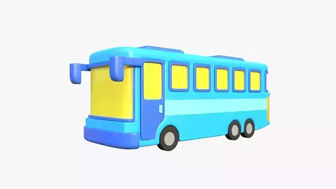 Bus 3D Illustration 3D model