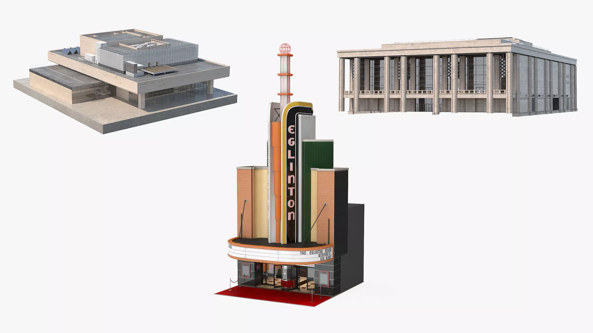 Theater Buildings Collection 3D Model Pack