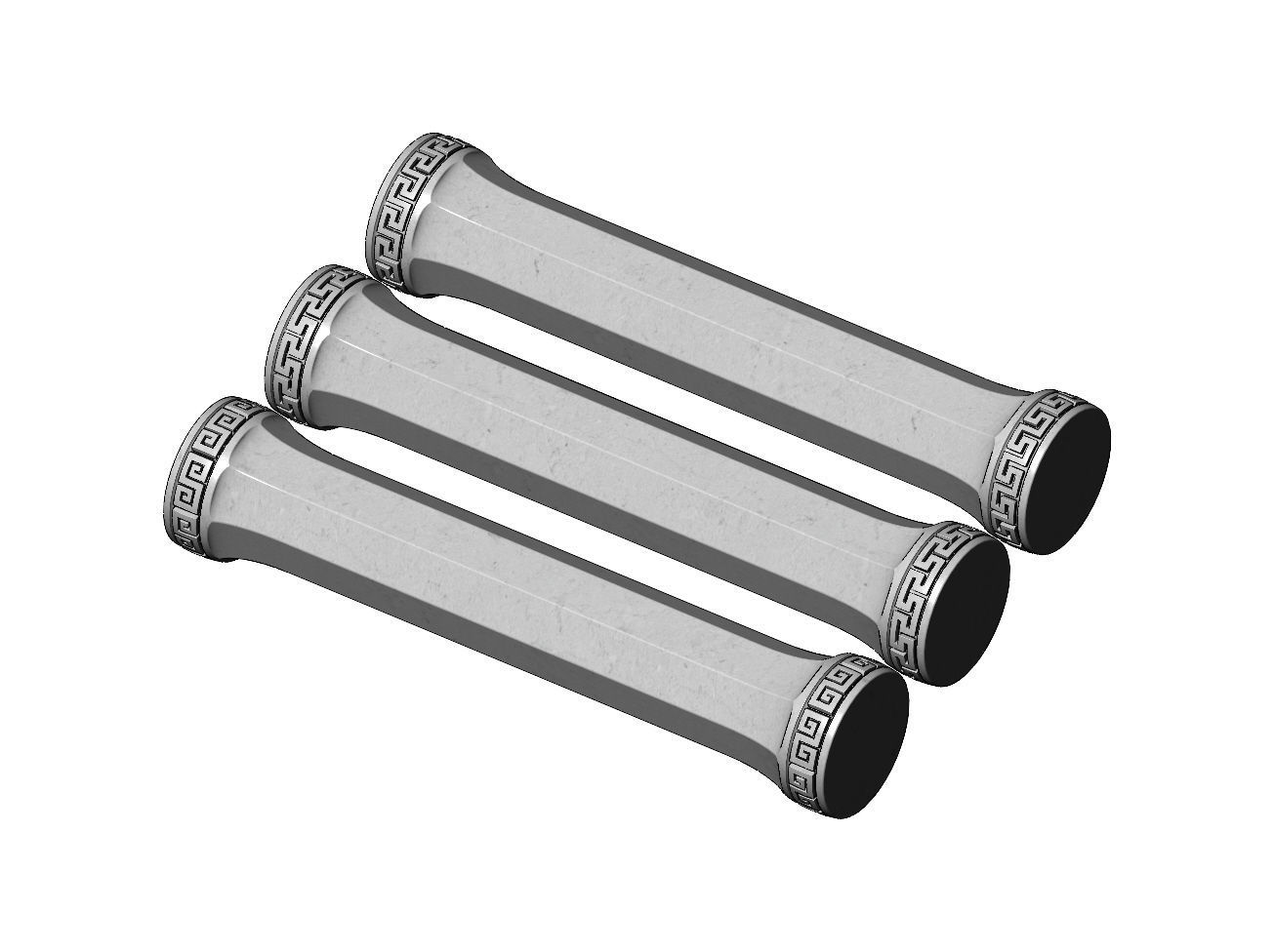 Octagonal greek key model making miniature pillar columns 3D print model_9