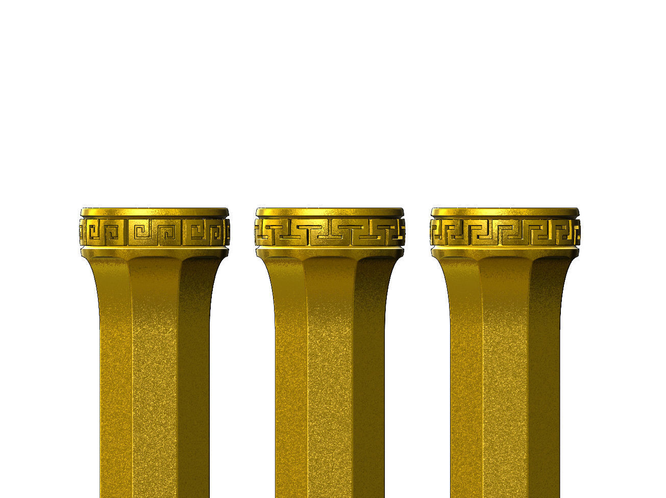 Octagonal greek key model making miniature pillar columns 3D print model_14