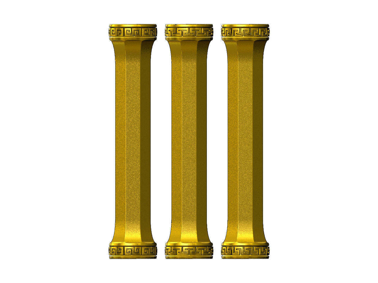Octagonal greek key model making miniature pillar columns 3D print model_12