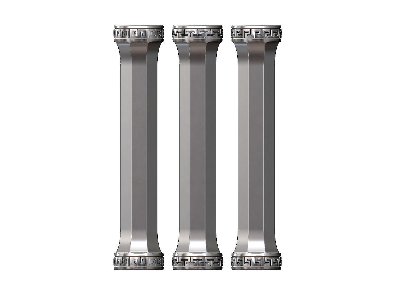 Octagonal greek key model making miniature pillar columns 3D print model_10