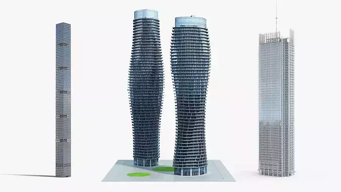 Skyscrapers Collection 3D Model Pack