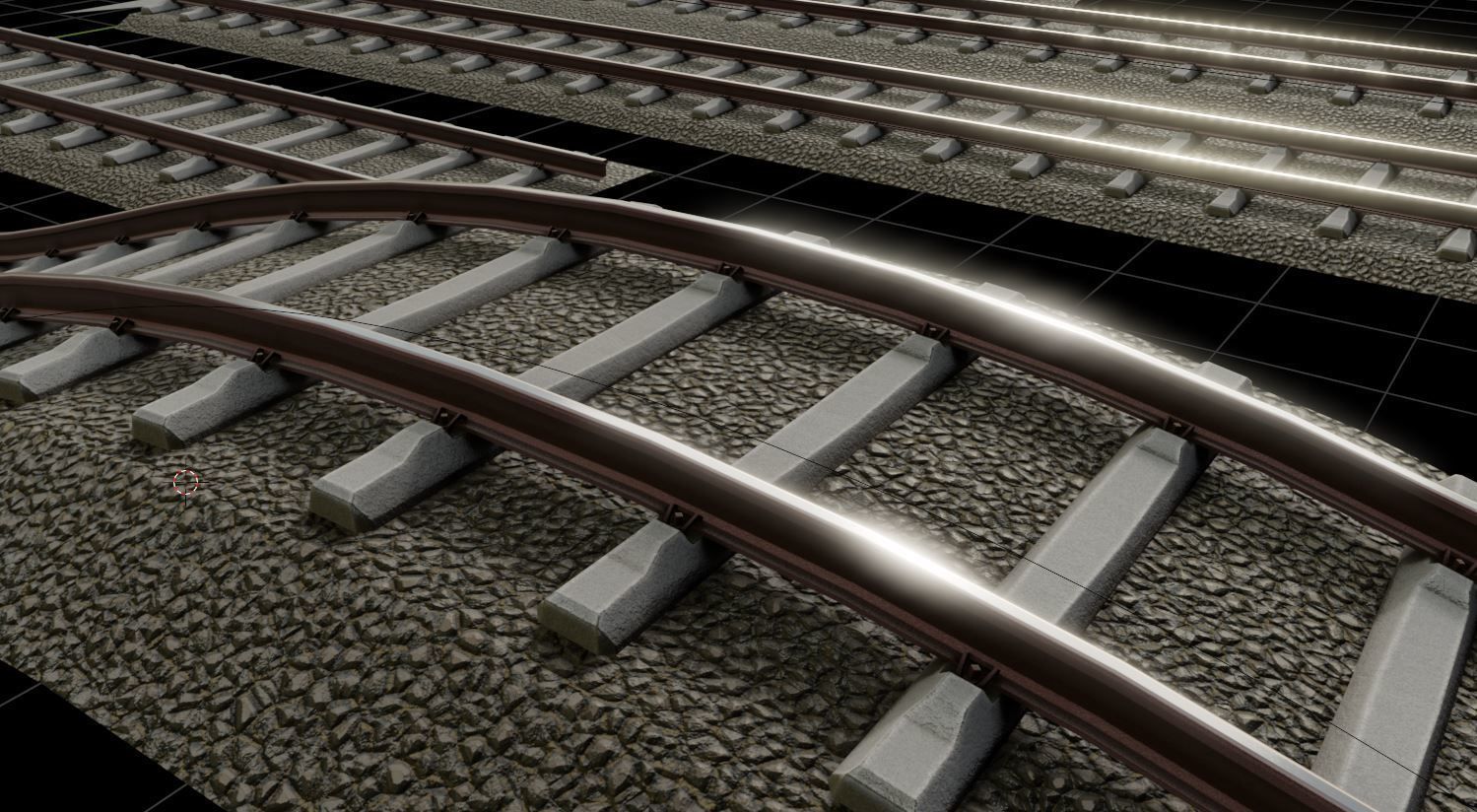 Railroad Parts - Low-Poly and Curve-Based Low-poly 3D model_4
