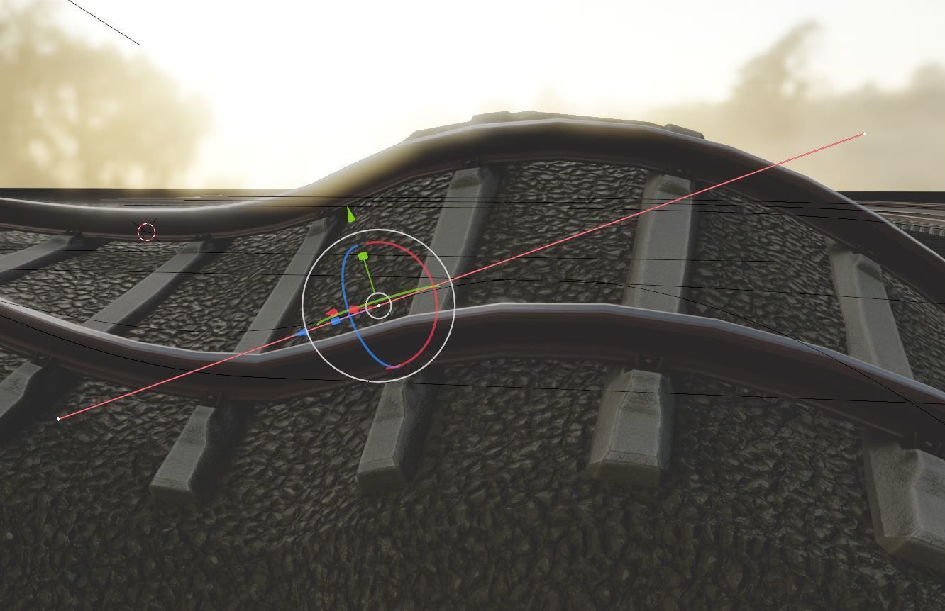 Railroad Parts - Low-Poly and Curve-Based Low-poly 3D model_11