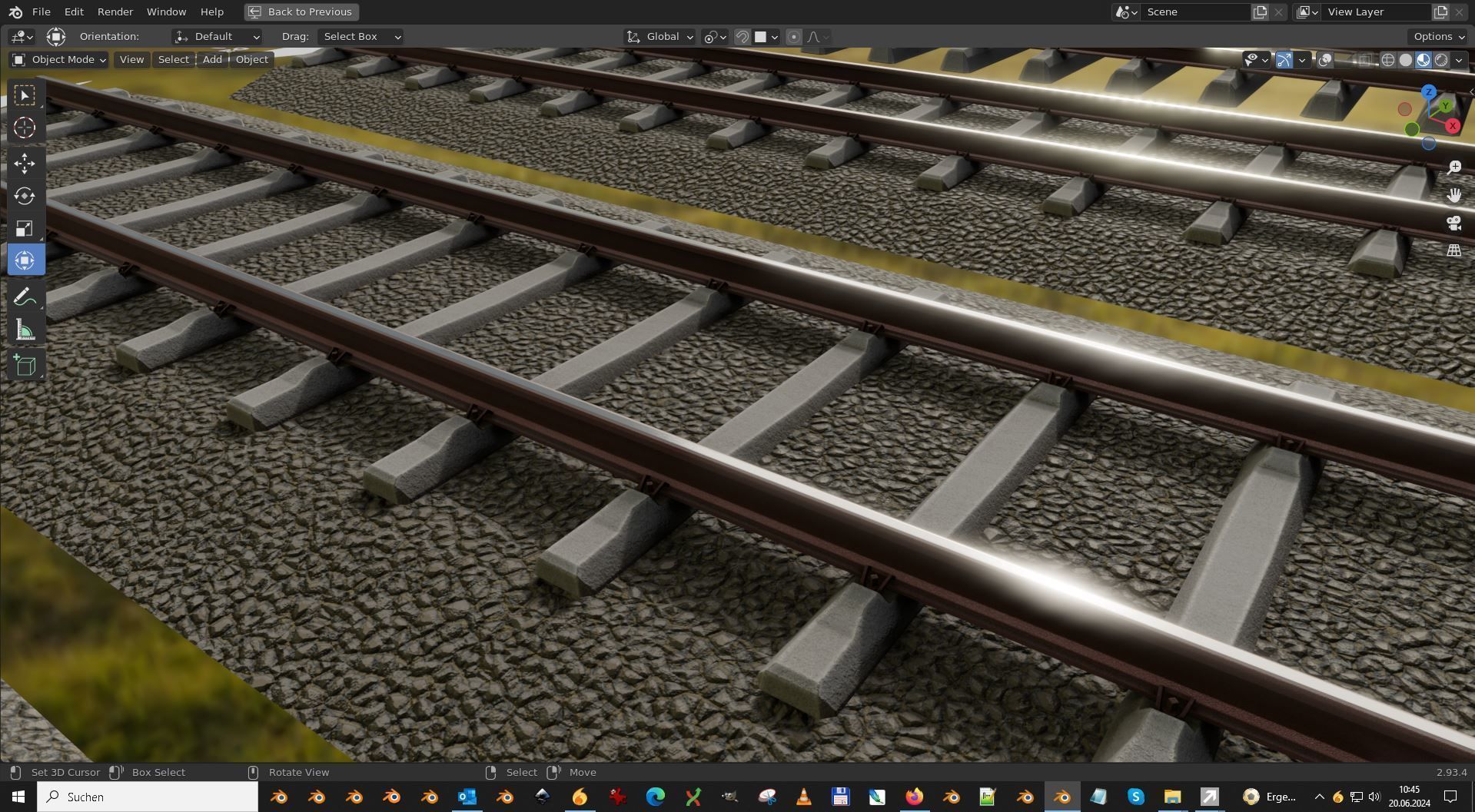 Railroad Parts - Low-Poly and Curve-Based Low-poly 3D model_3