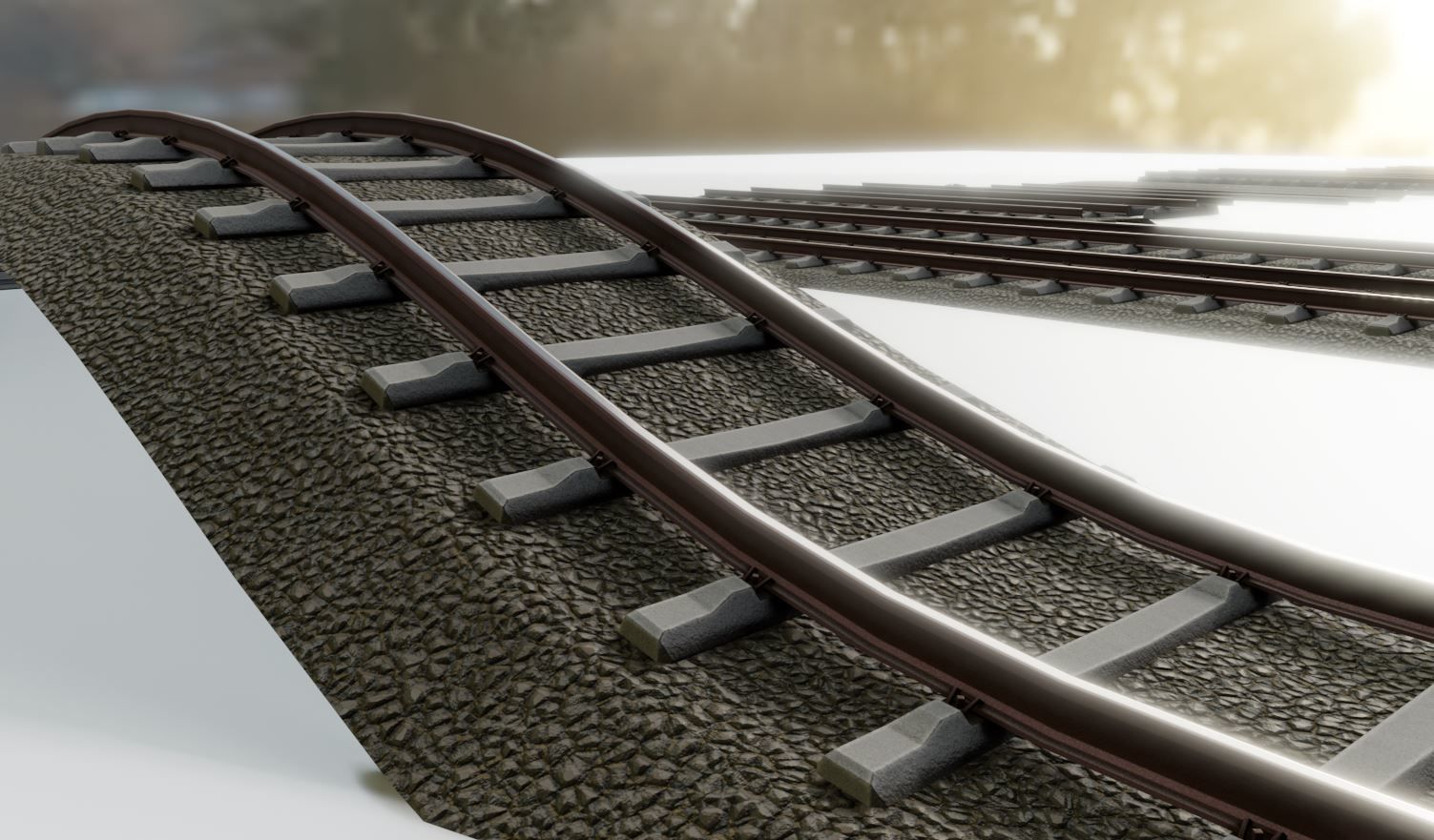Railroad Parts - Low-Poly and Curve-Based Low-poly 3D model_24