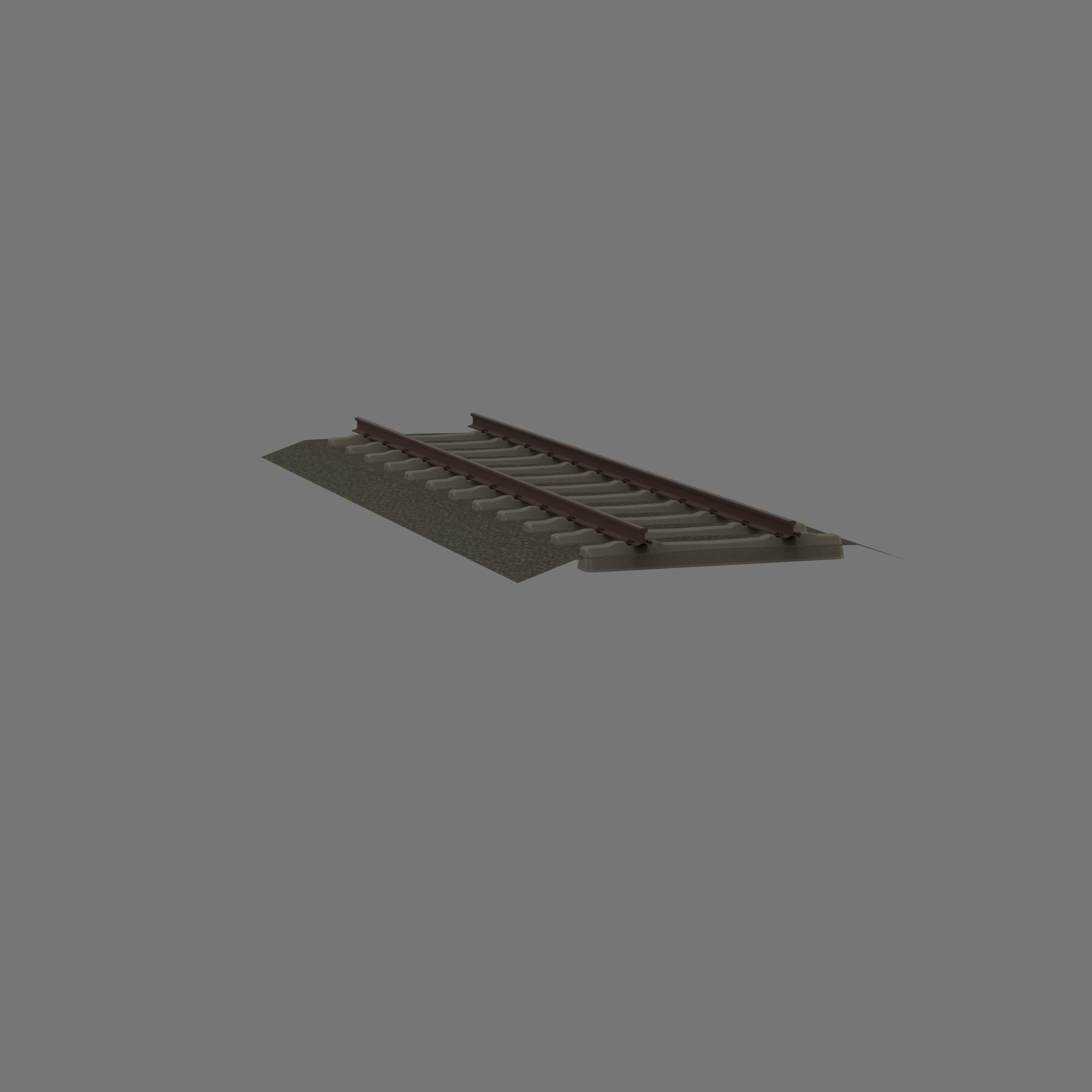 Railroad Parts - Low-Poly and Curve-Based Low-poly 3D model_96