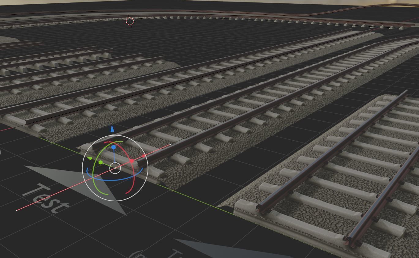 Railroad Parts - Low-Poly and Curve-Based Low-poly 3D model_9
