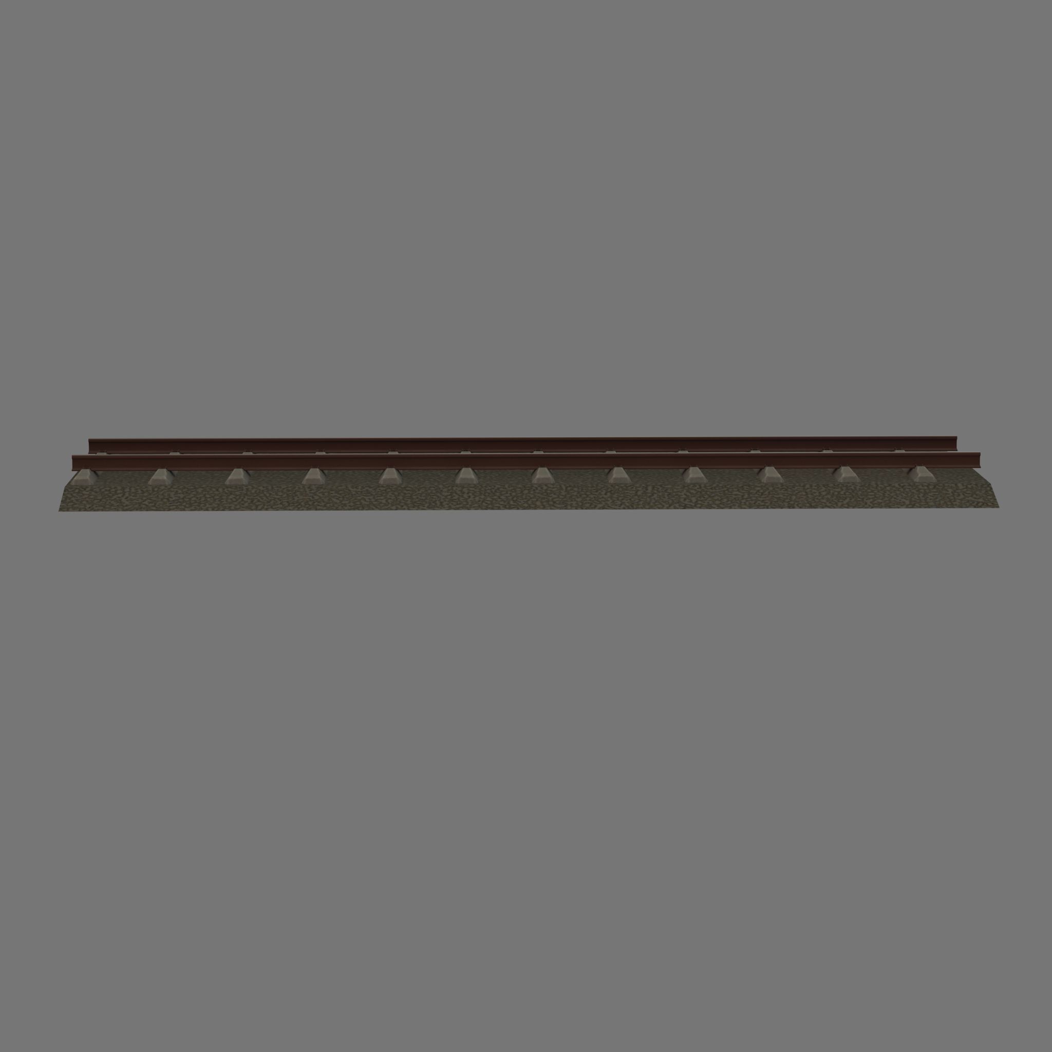 Railroad Parts - Low-Poly and Curve-Based Low-poly 3D model_88