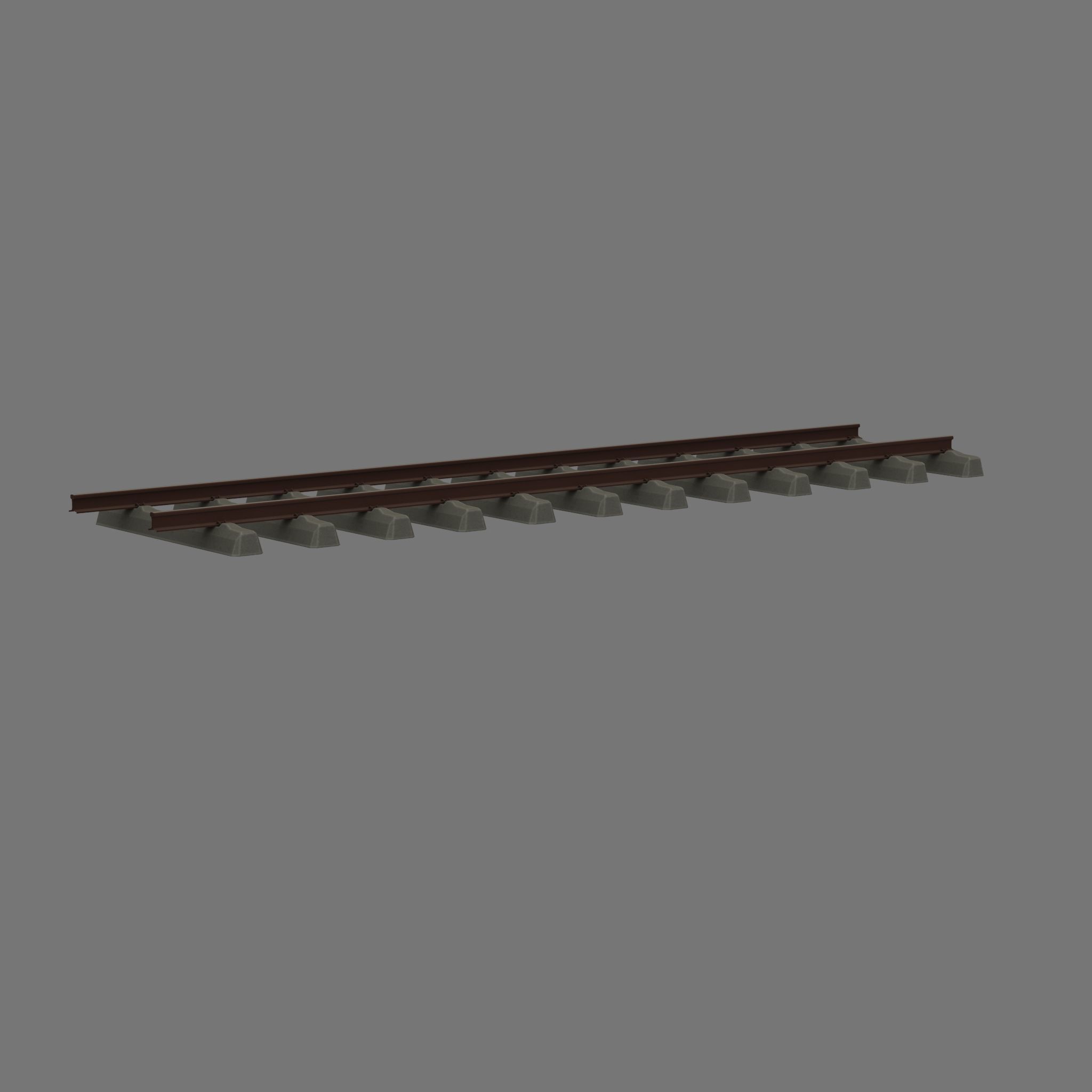 Railroad Parts - Low-Poly and Curve-Based Low-poly 3D model_83