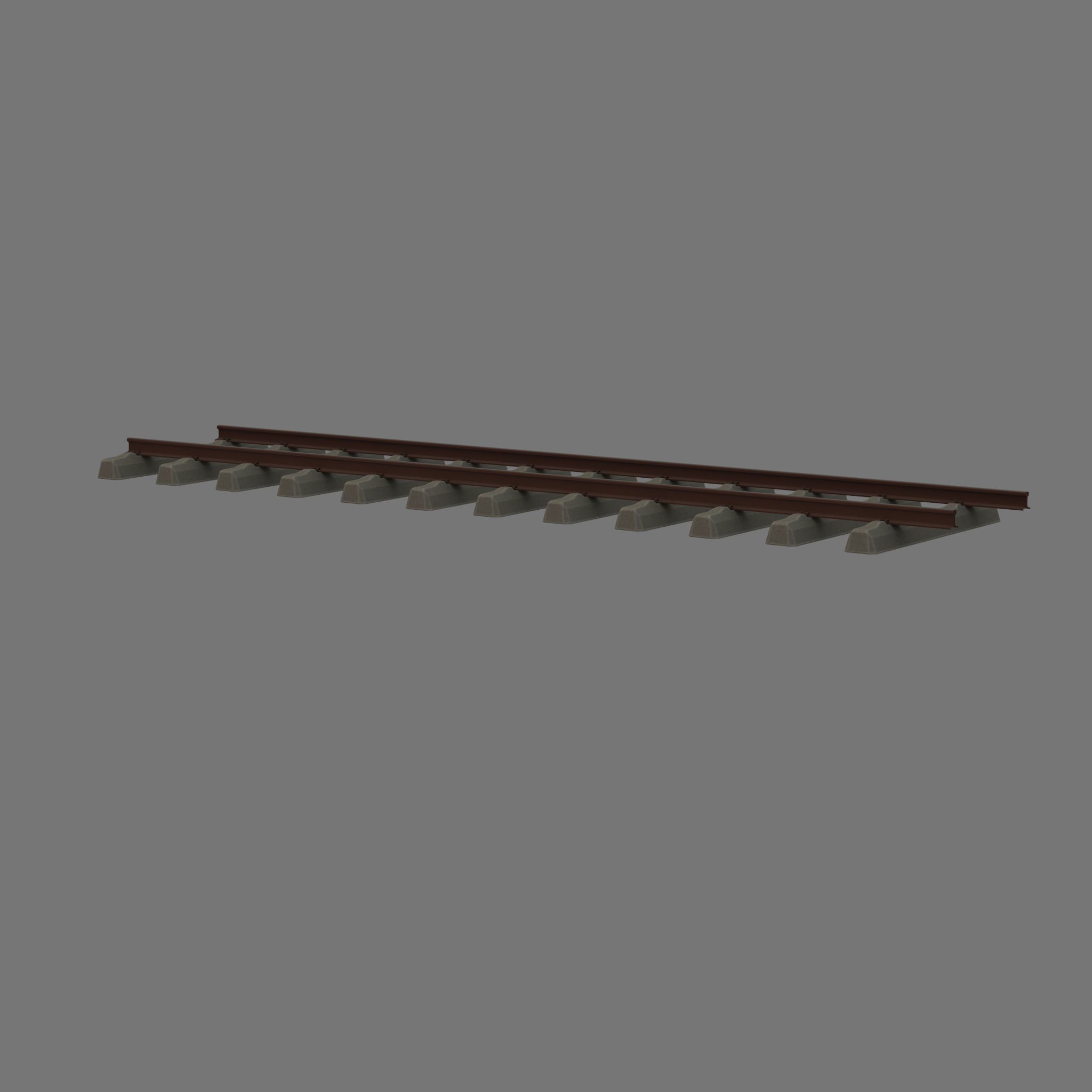 Railroad Parts - Low-Poly and Curve-Based Low-poly 3D model_80