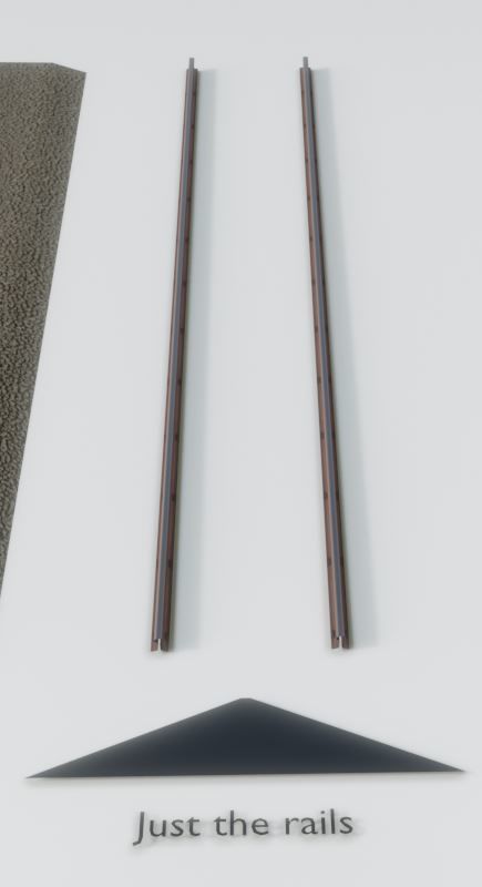 Railroad Parts - Low-Poly and Curve-Based Low-poly 3D model_20