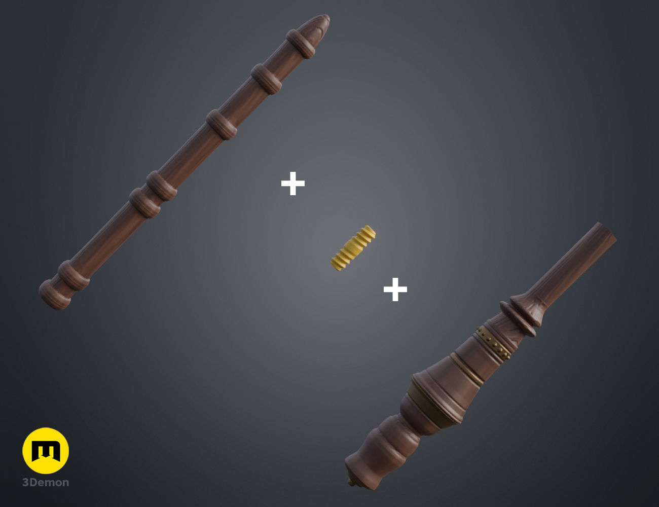 Tamotsu Iwamoto wand 3D print model_1