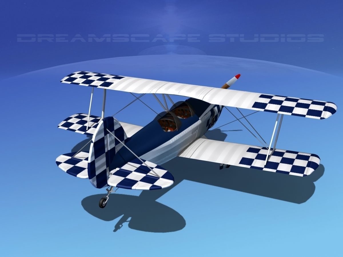 Acro Sport II Biplane 3D model_8