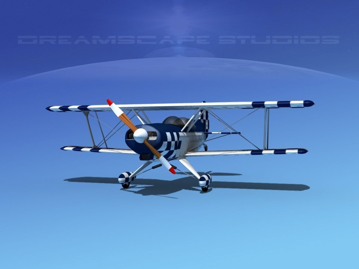 Acro Sport II Biplane 3D model_3