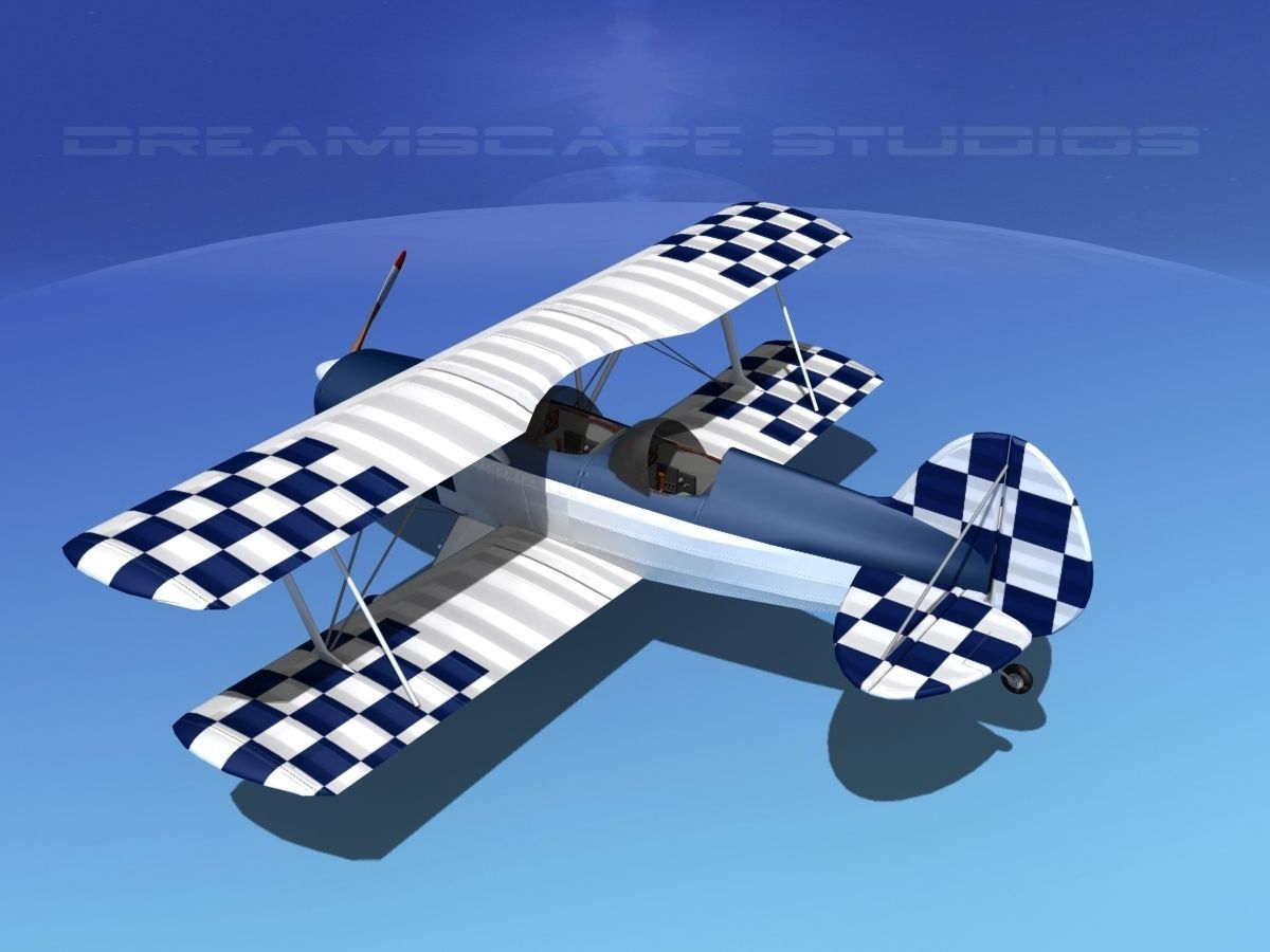 Acro Sport II Biplane 3D model_10