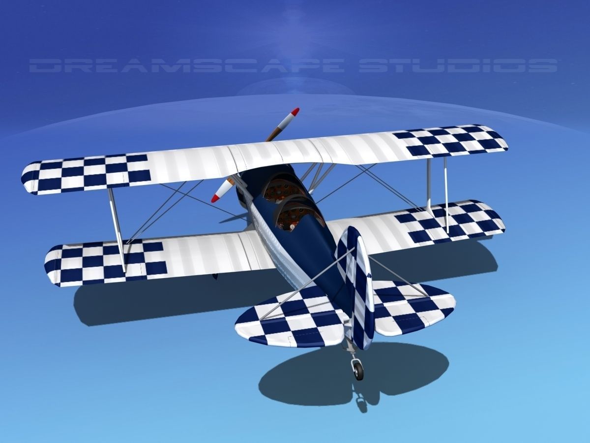 Acro Sport II Biplane 3D model_9