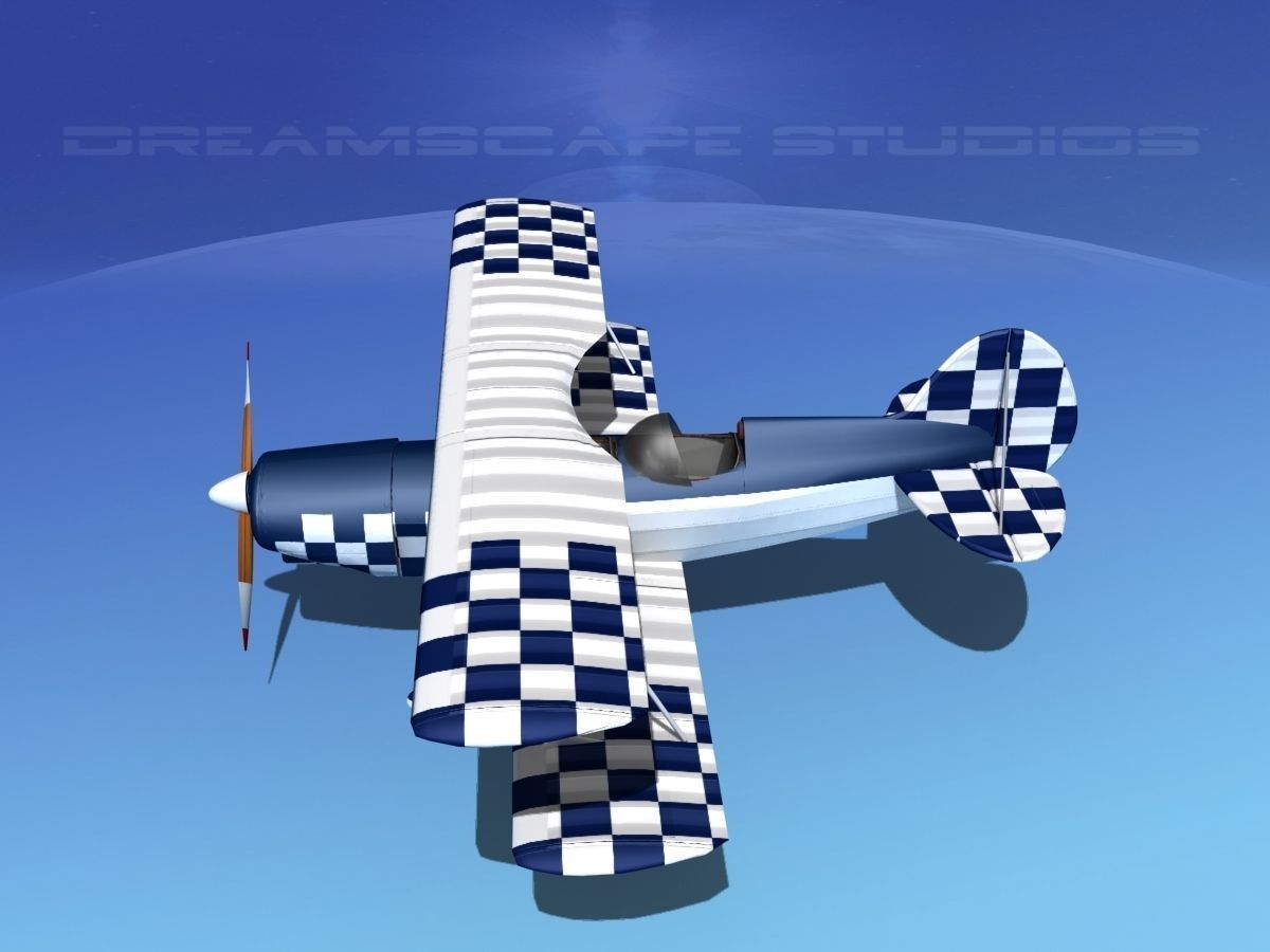 Acro Sport II Biplane 3D model_11