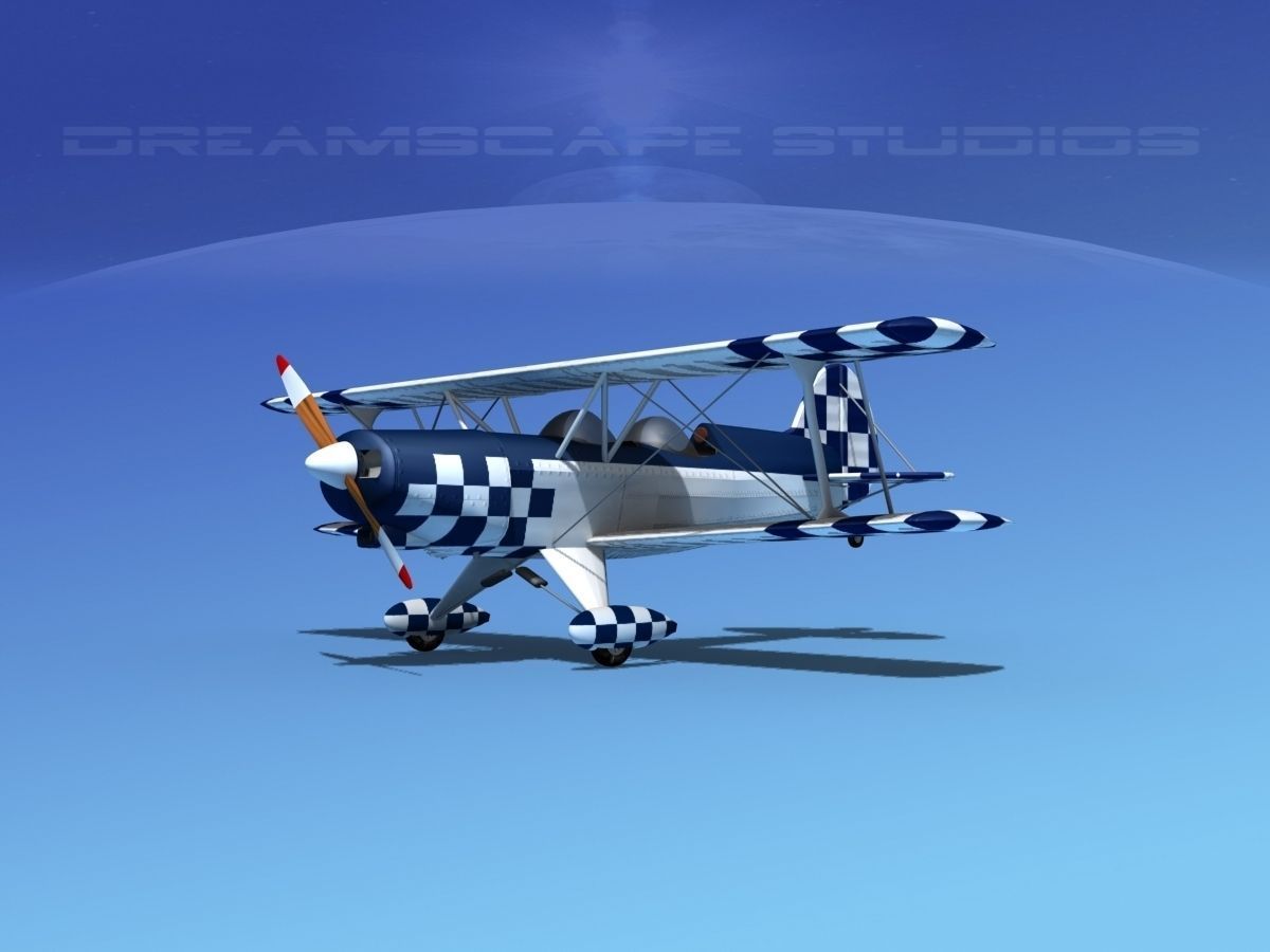 Acro Sport II Biplane 3D model_2