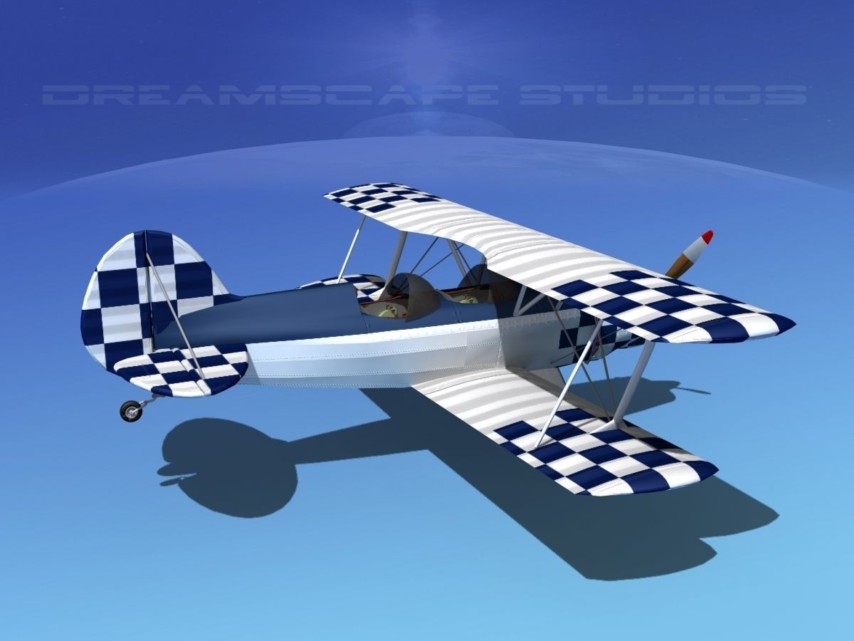 Acro Sport II Biplane 3D model_7