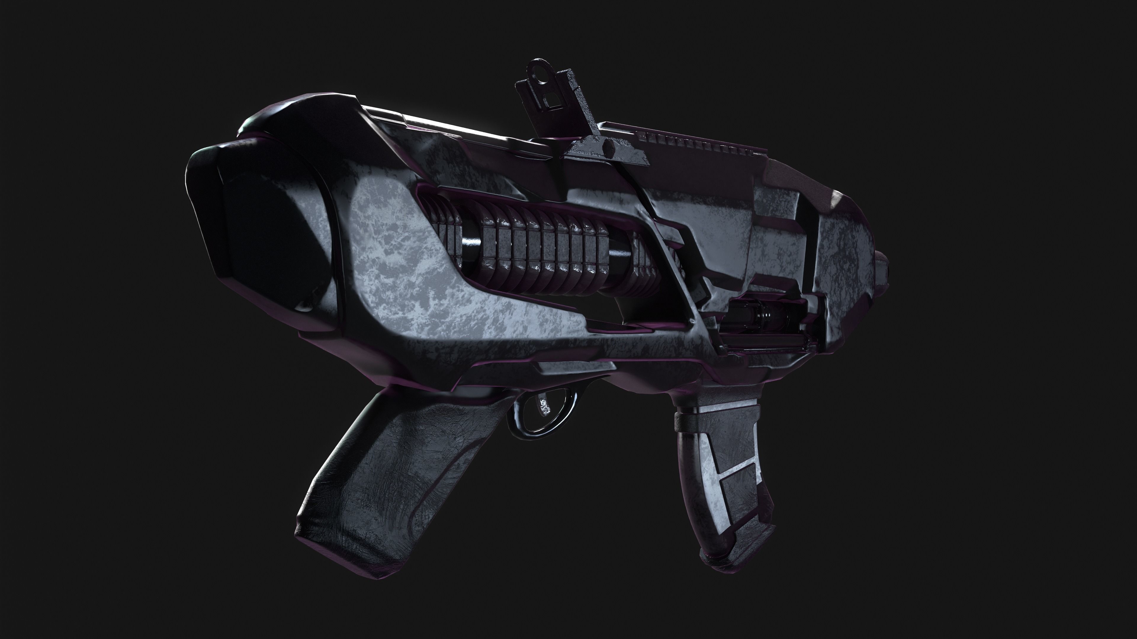 Sci-fi Gun PTM - Amir Rezaeyan 3D model_15