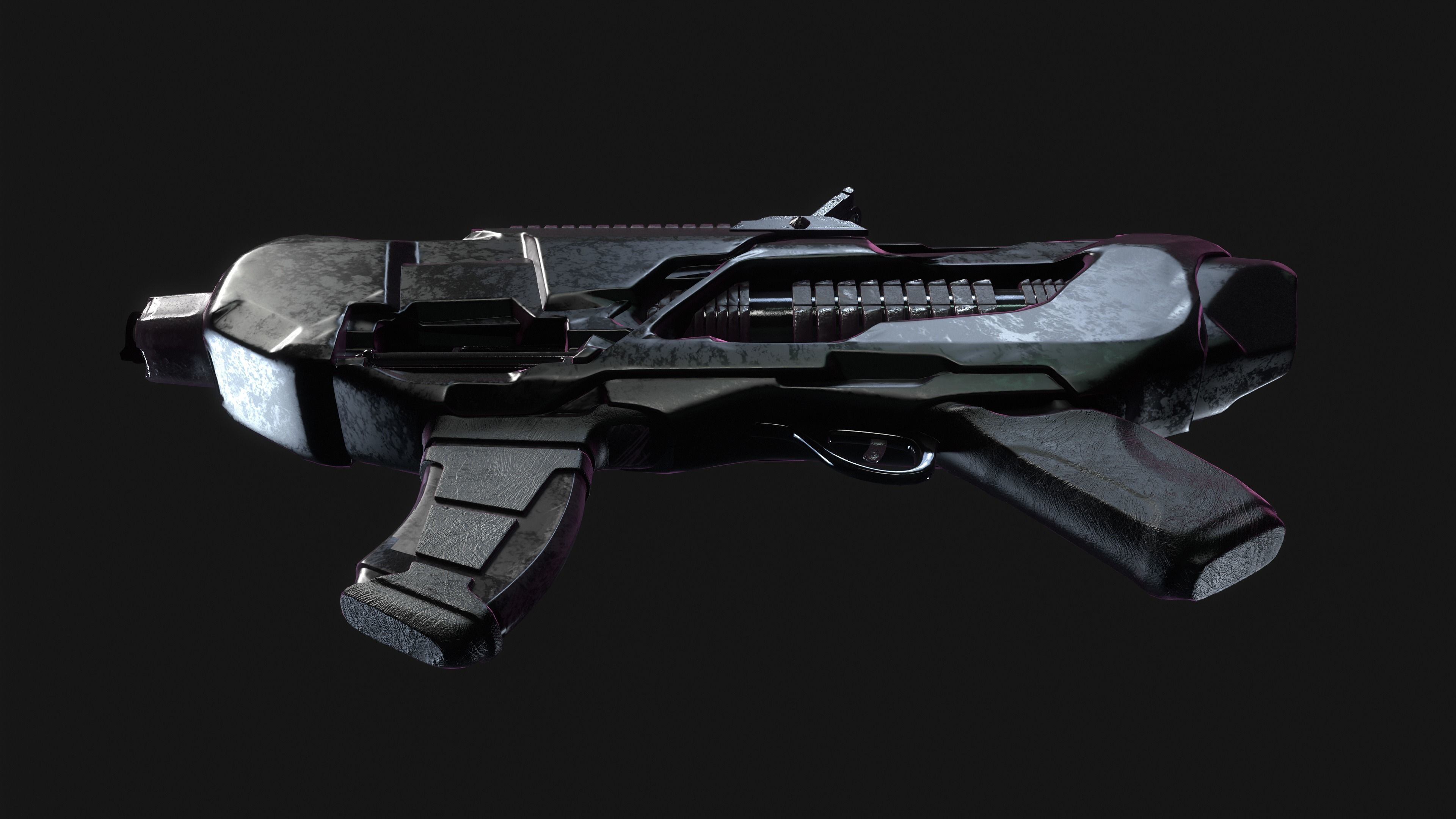 Sci-fi Gun PTM - Amir Rezaeyan 3D model_10