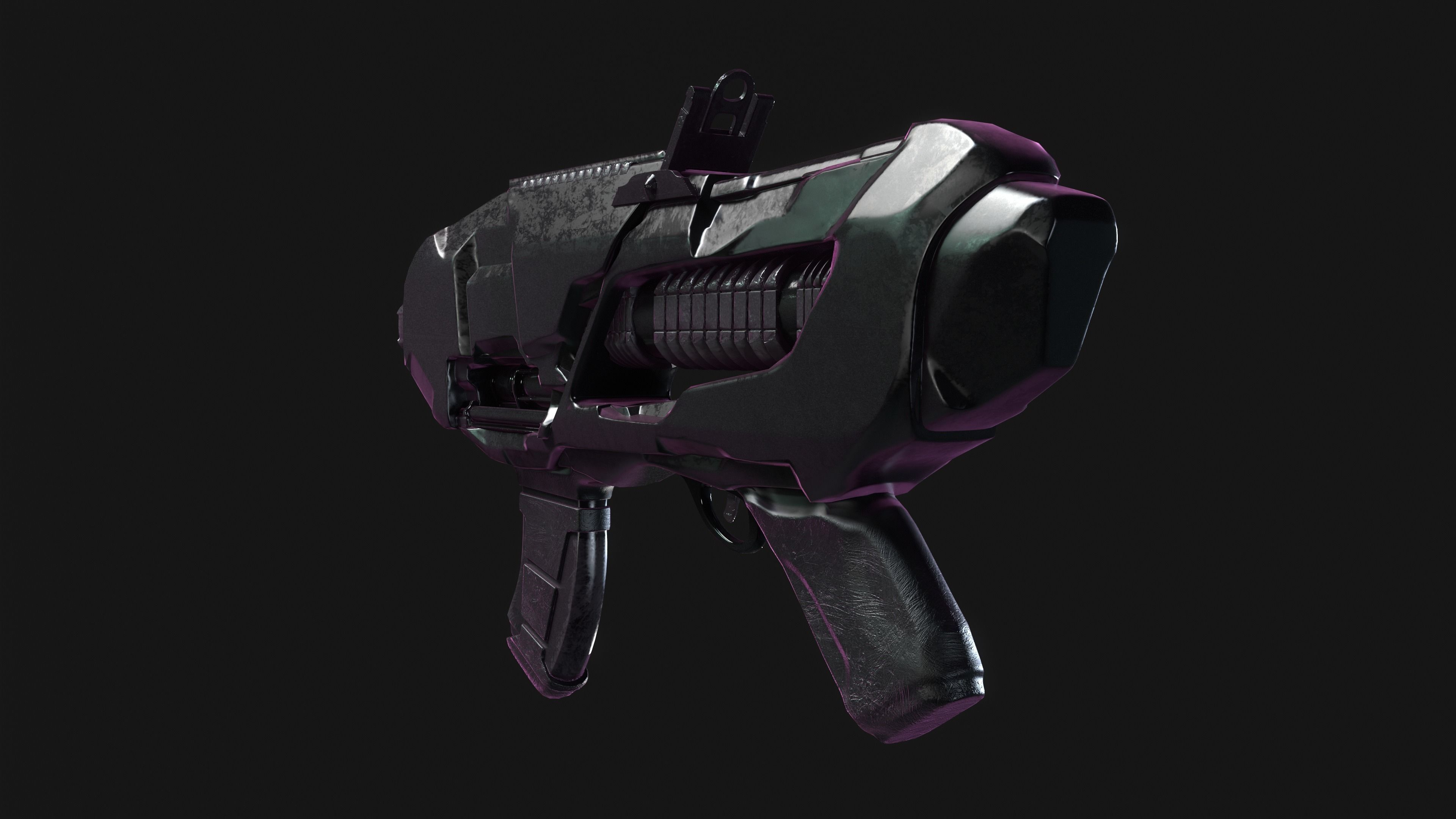 Sci-fi Gun PTM - Amir Rezaeyan 3D model_9