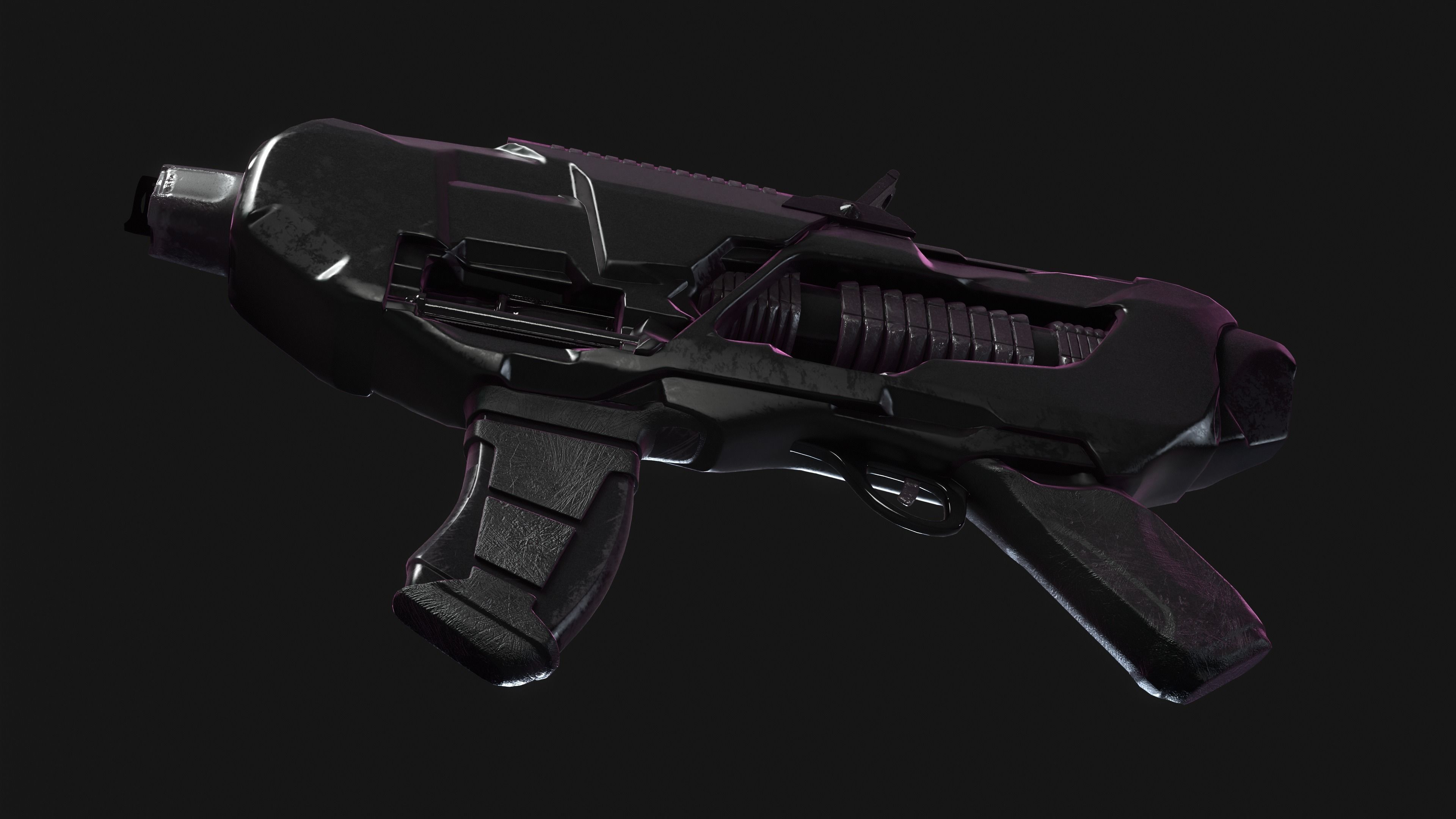 Sci-fi Gun PTM - Amir Rezaeyan 3D model_13