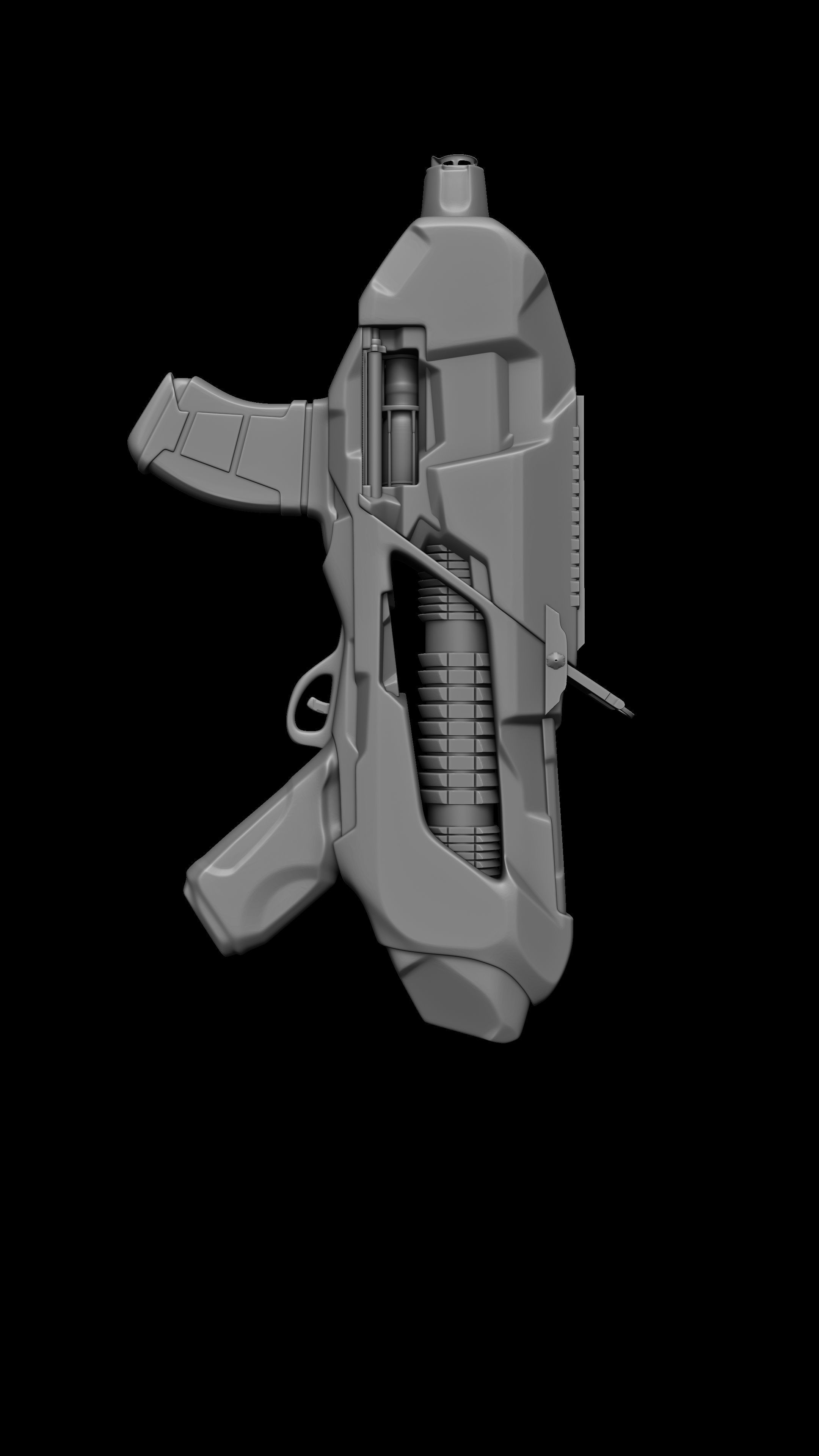 Sci-fi Gun PTM - Amir Rezaeyan 3D model_19