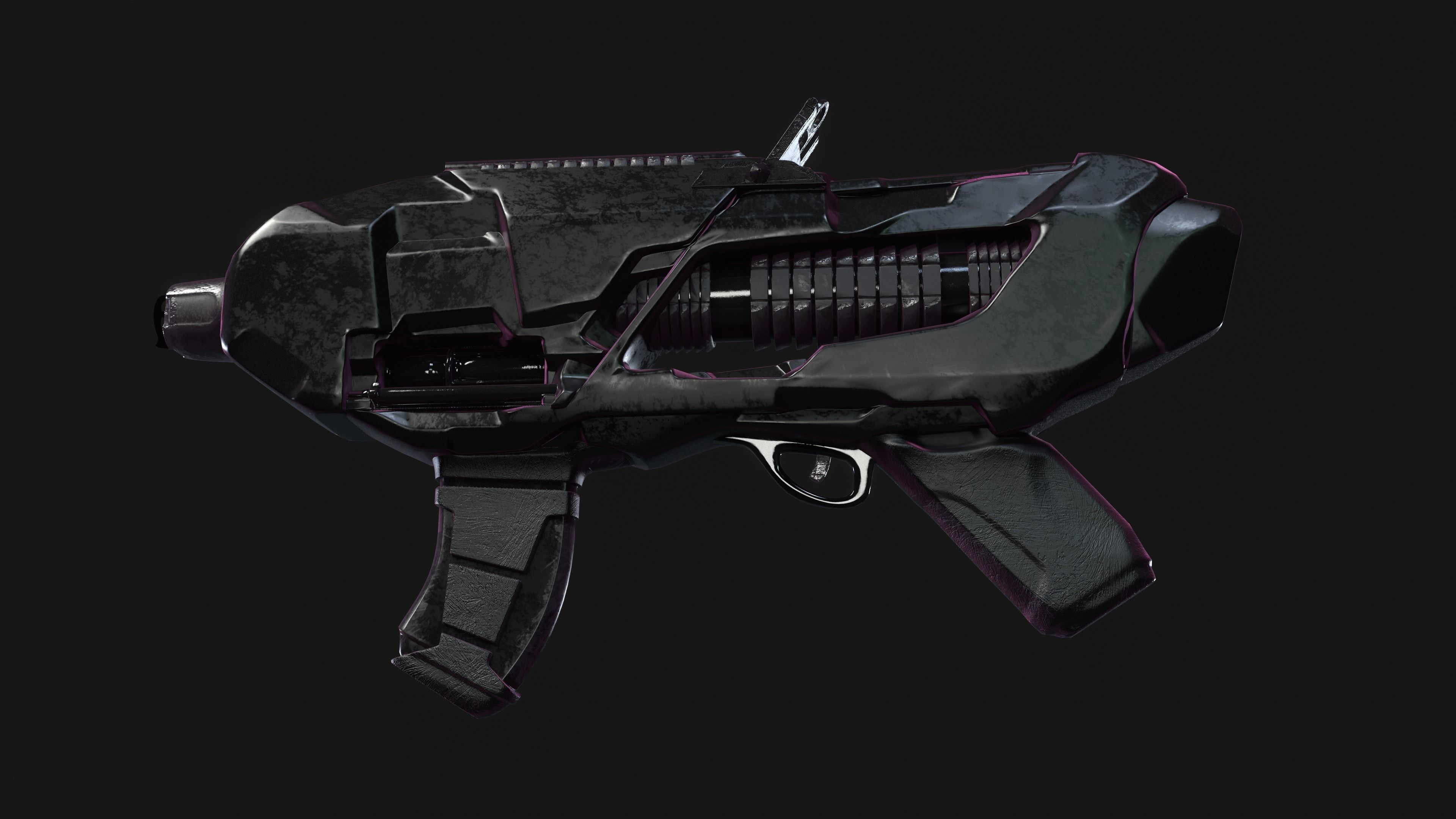 Sci-fi Gun PTM - Amir Rezaeyan 3D model_11