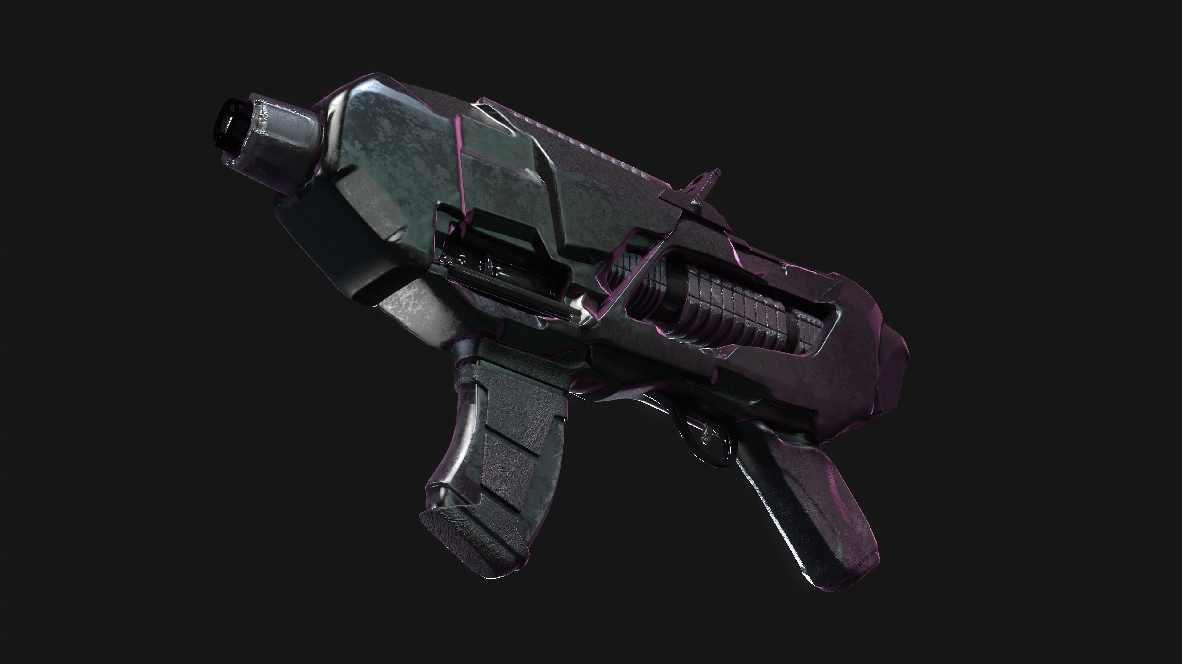 Sci-fi Gun PTM - Amir Rezaeyan 3D model_12