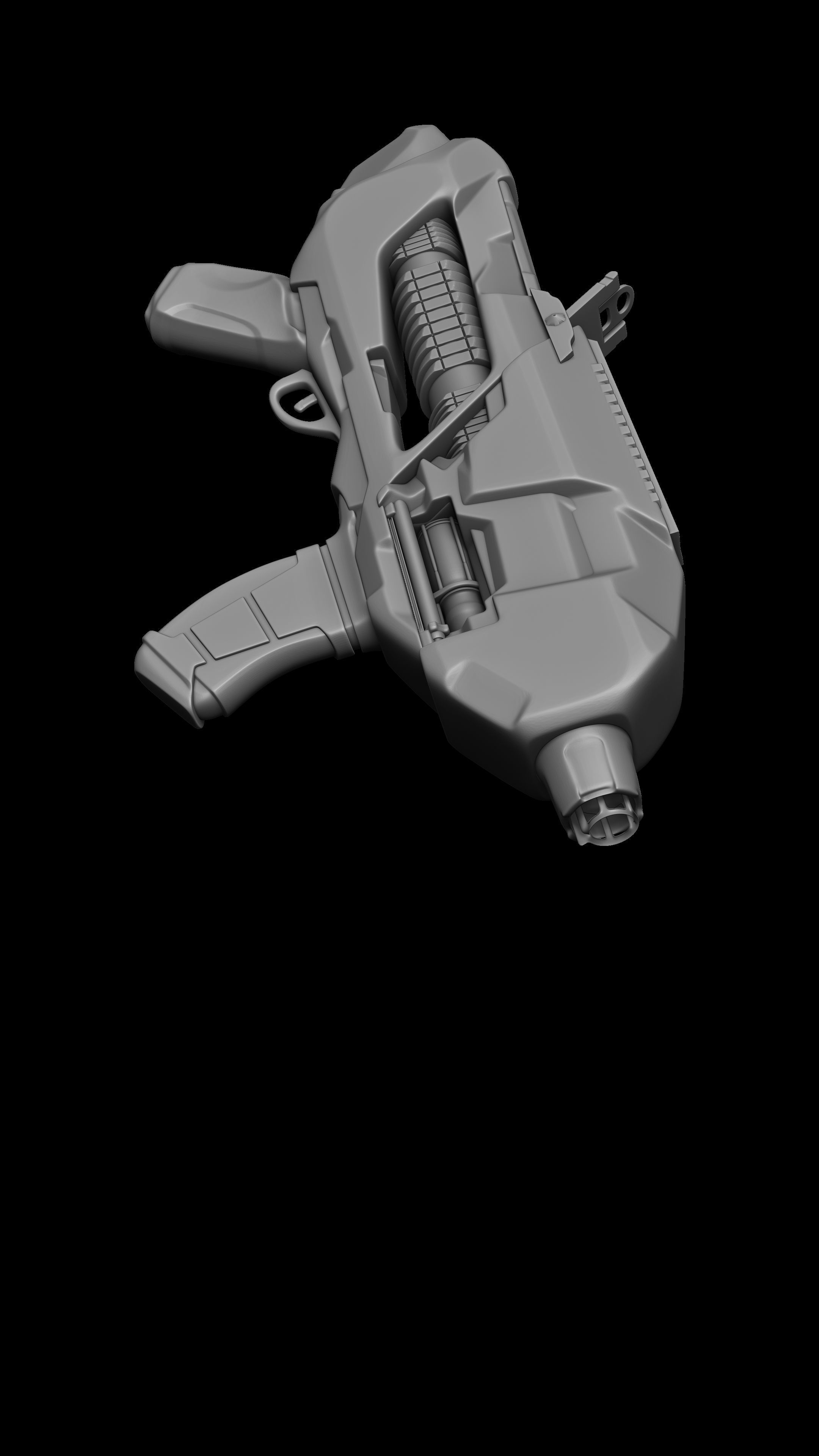 Sci-fi Gun PTM - Amir Rezaeyan 3D model_17
