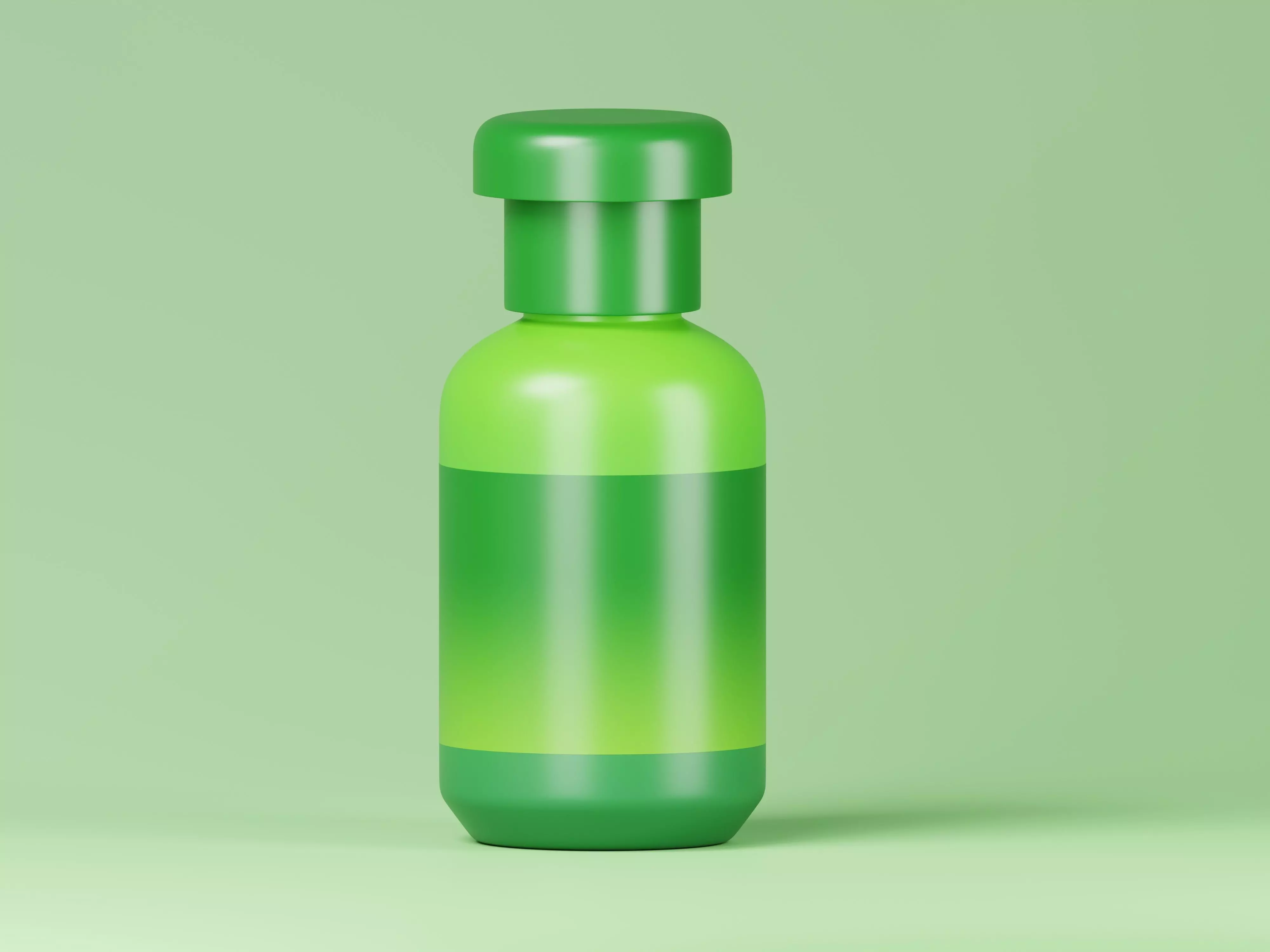 Green Cosmetic Product Bottle 3D Model Low-poly 3D model_0
