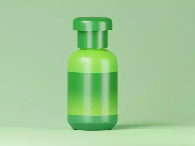 Green Cosmetic Product Bottle 3D Model