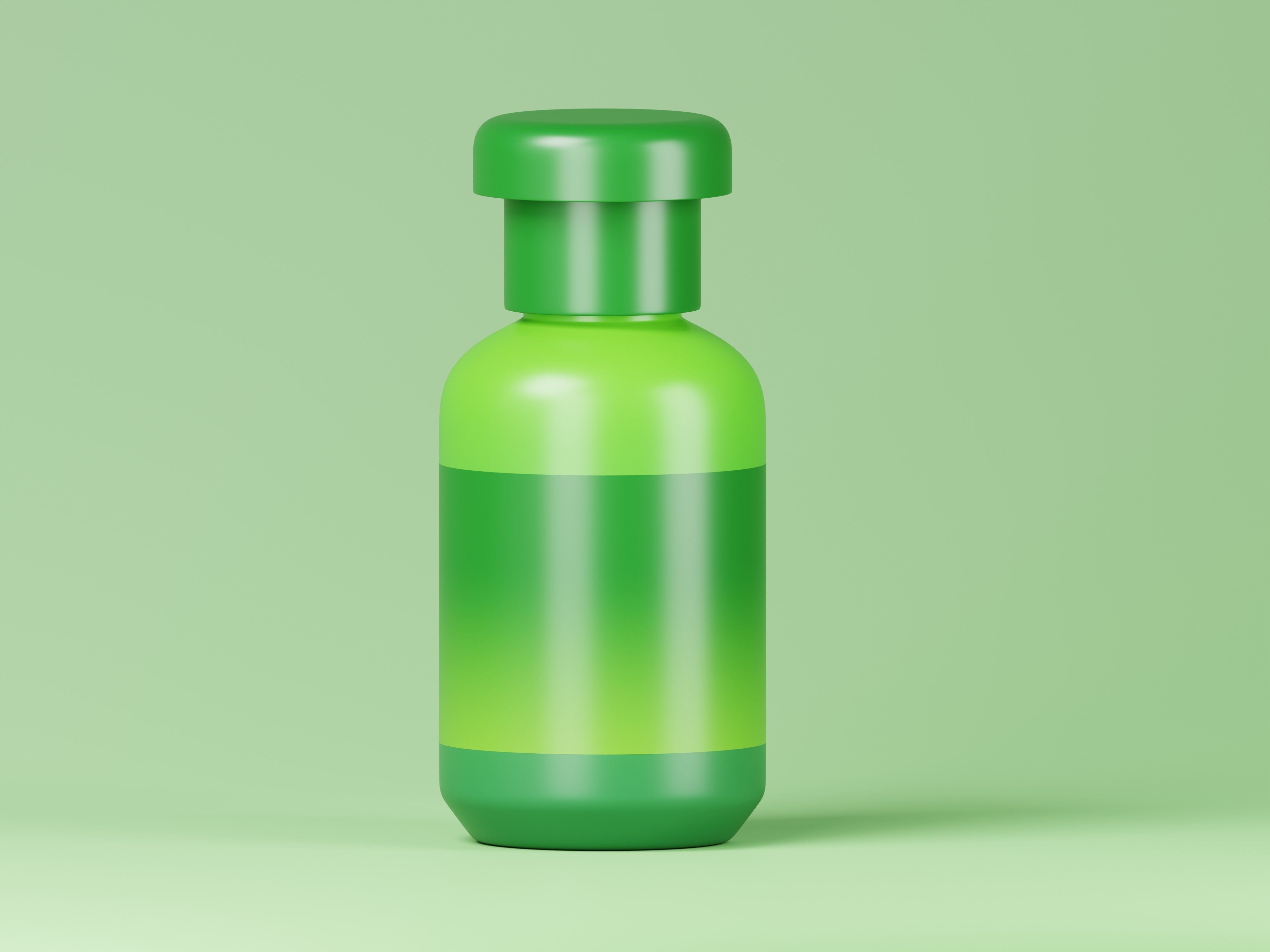 Green Cosmetic Product Bottle 3D Model Low-poly 3D model_1