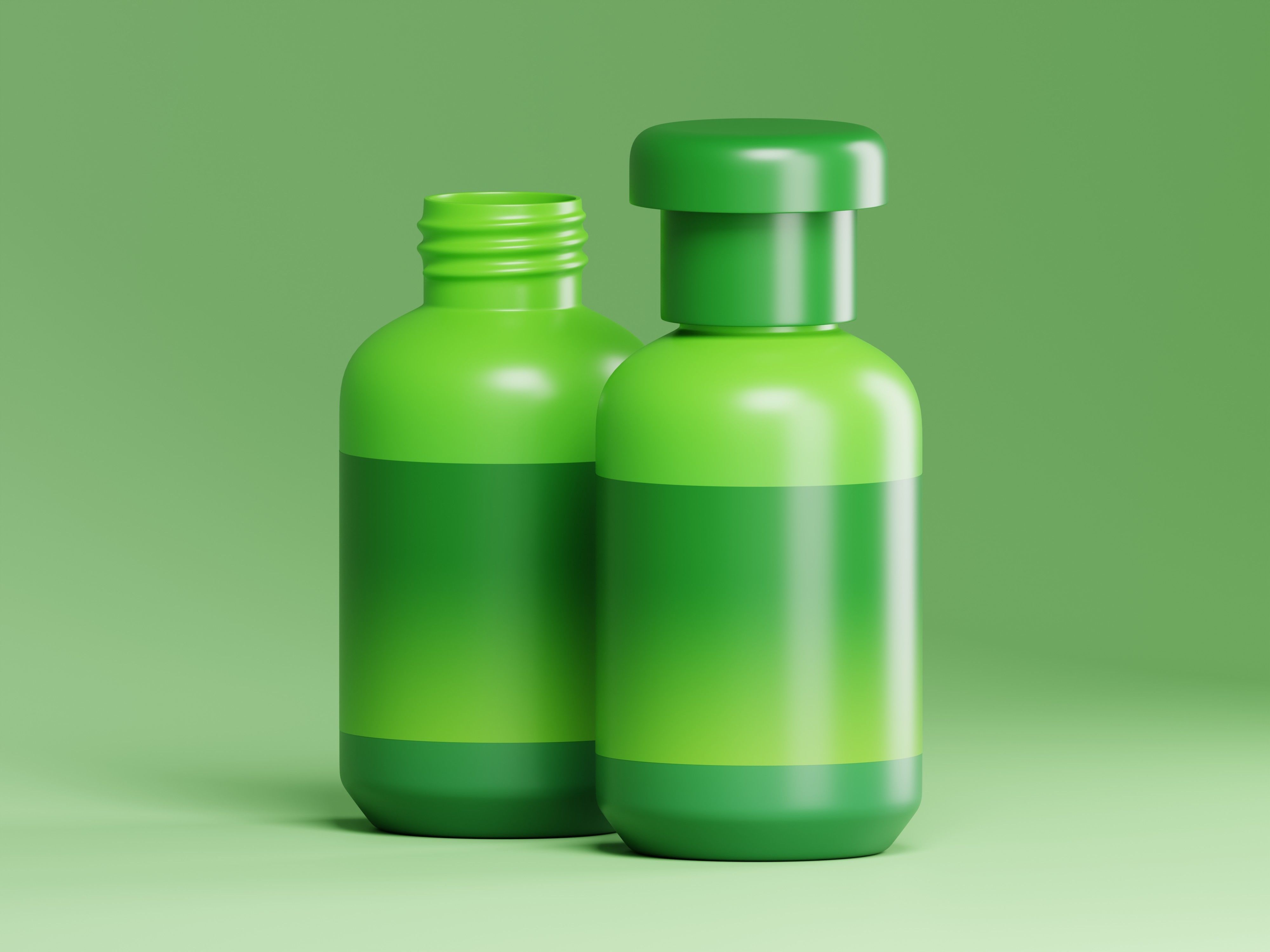 Green Cosmetic Product Bottle 3D Model Low-poly 3D model_11