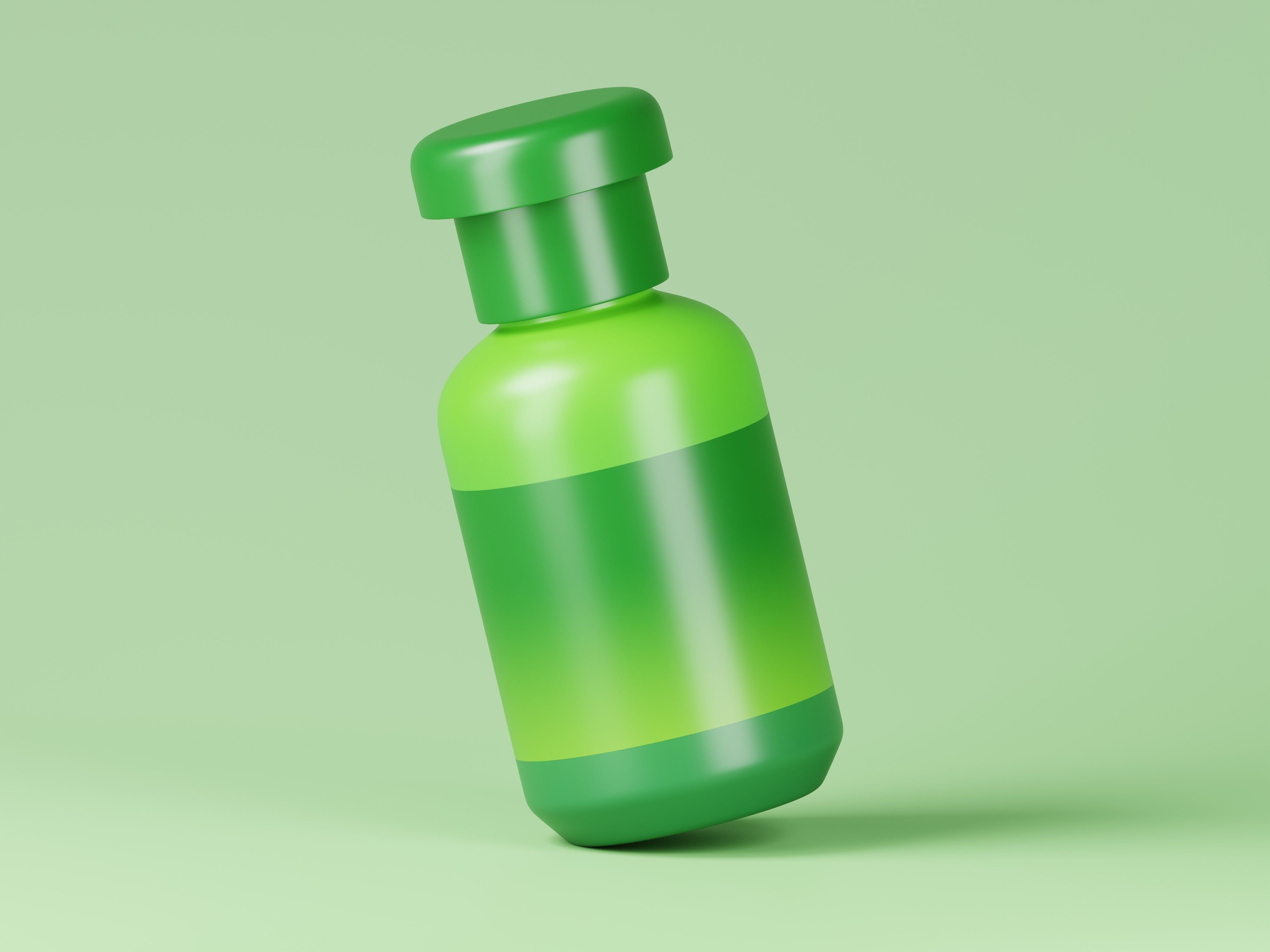 Green Cosmetic Product Bottle 3D Model Low-poly 3D model_12