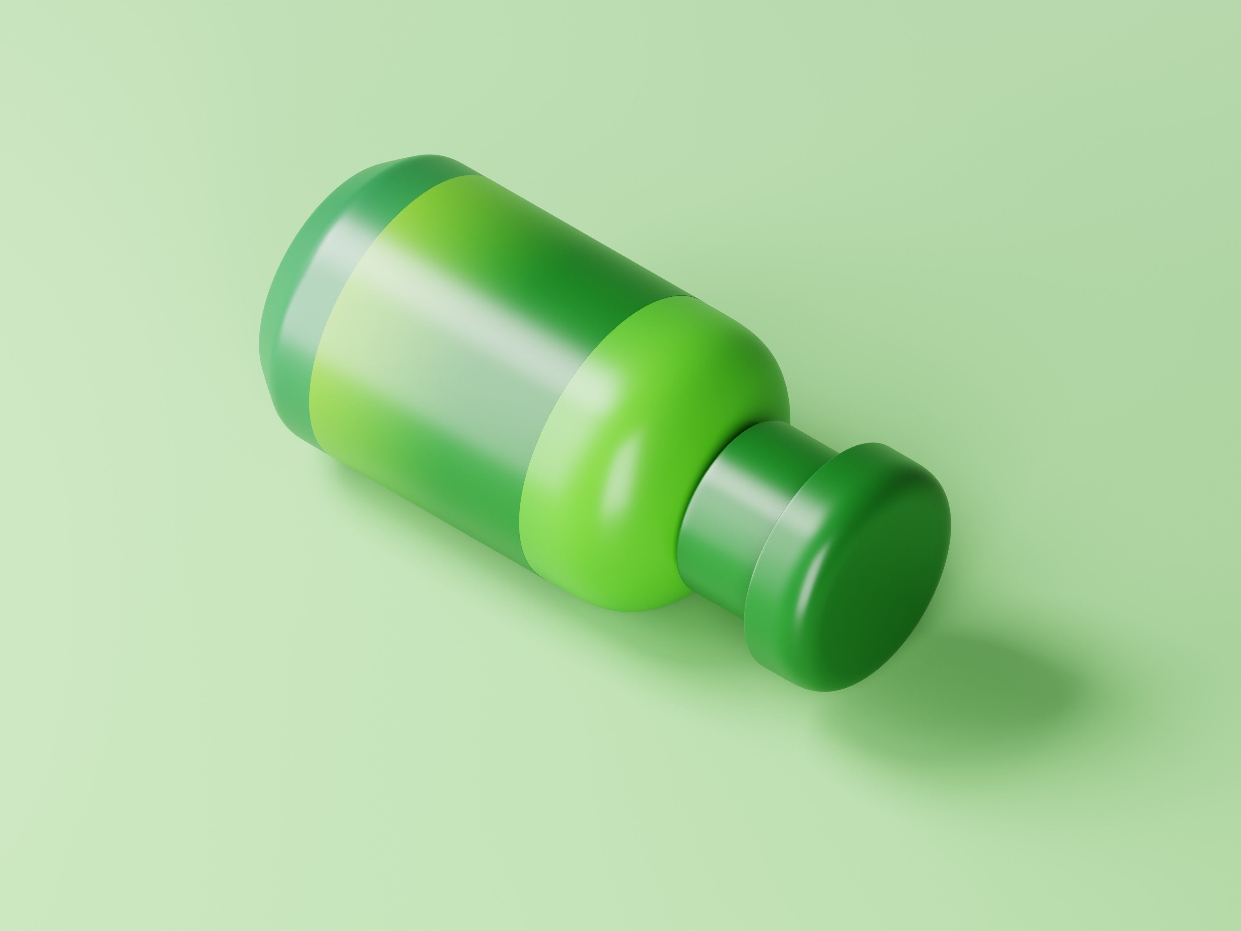Green Cosmetic Product Bottle 3D Model Low-poly 3D model_19